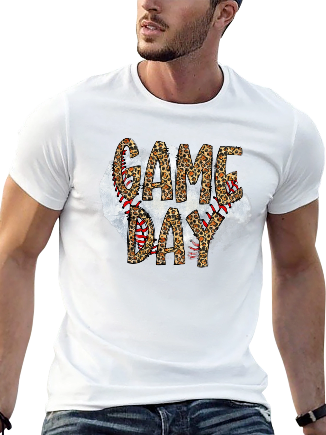 Game Day Leopard Print Baseball T-Shirt
