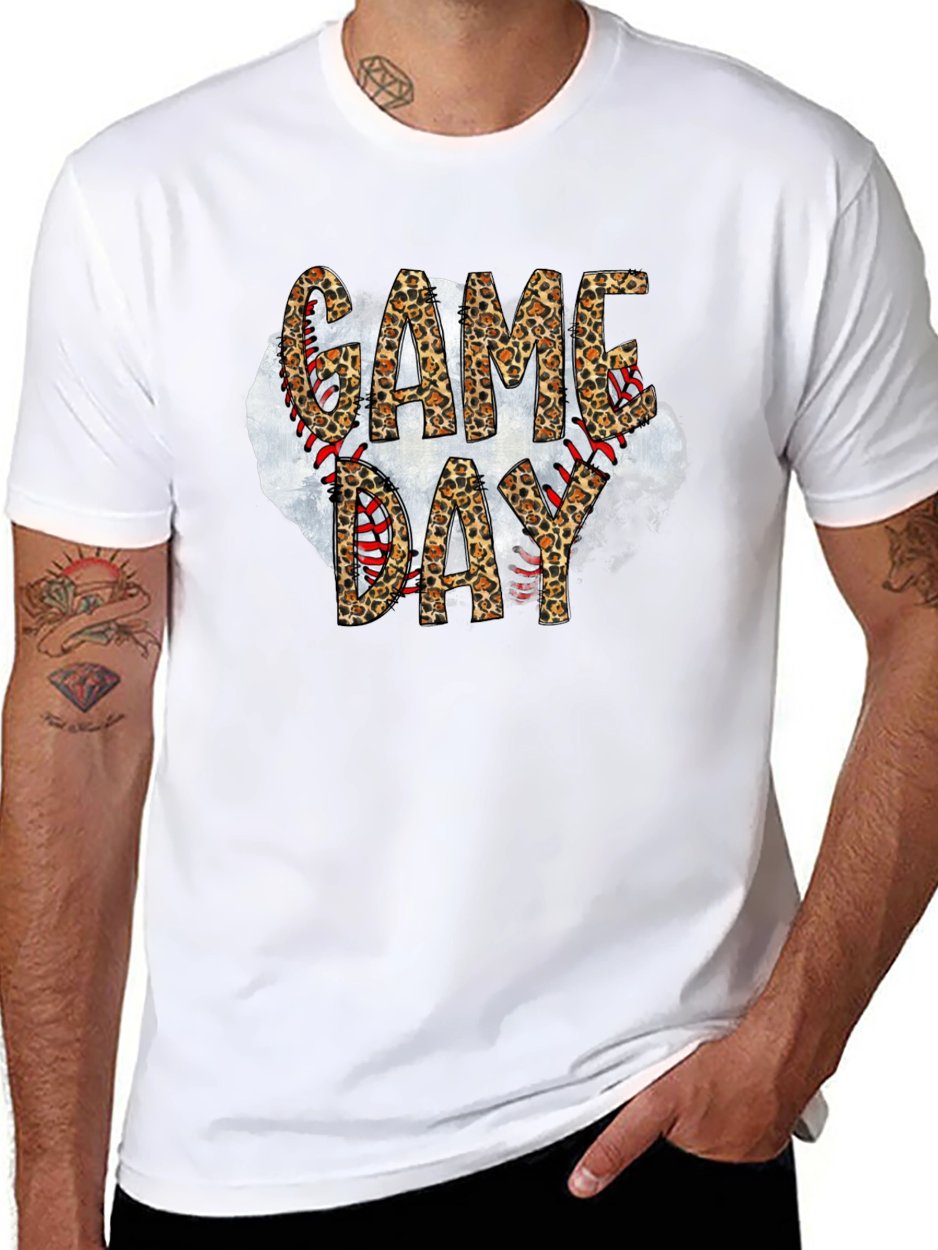 Game Day Leopard Print Baseball T-Shirt