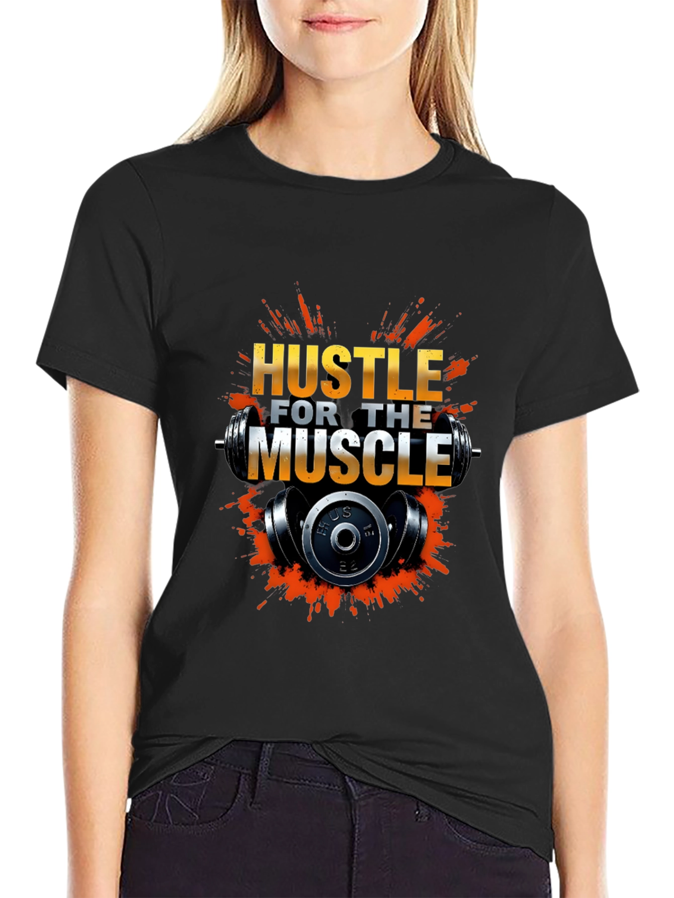 Hustle For The Muscle Black T-Shirt