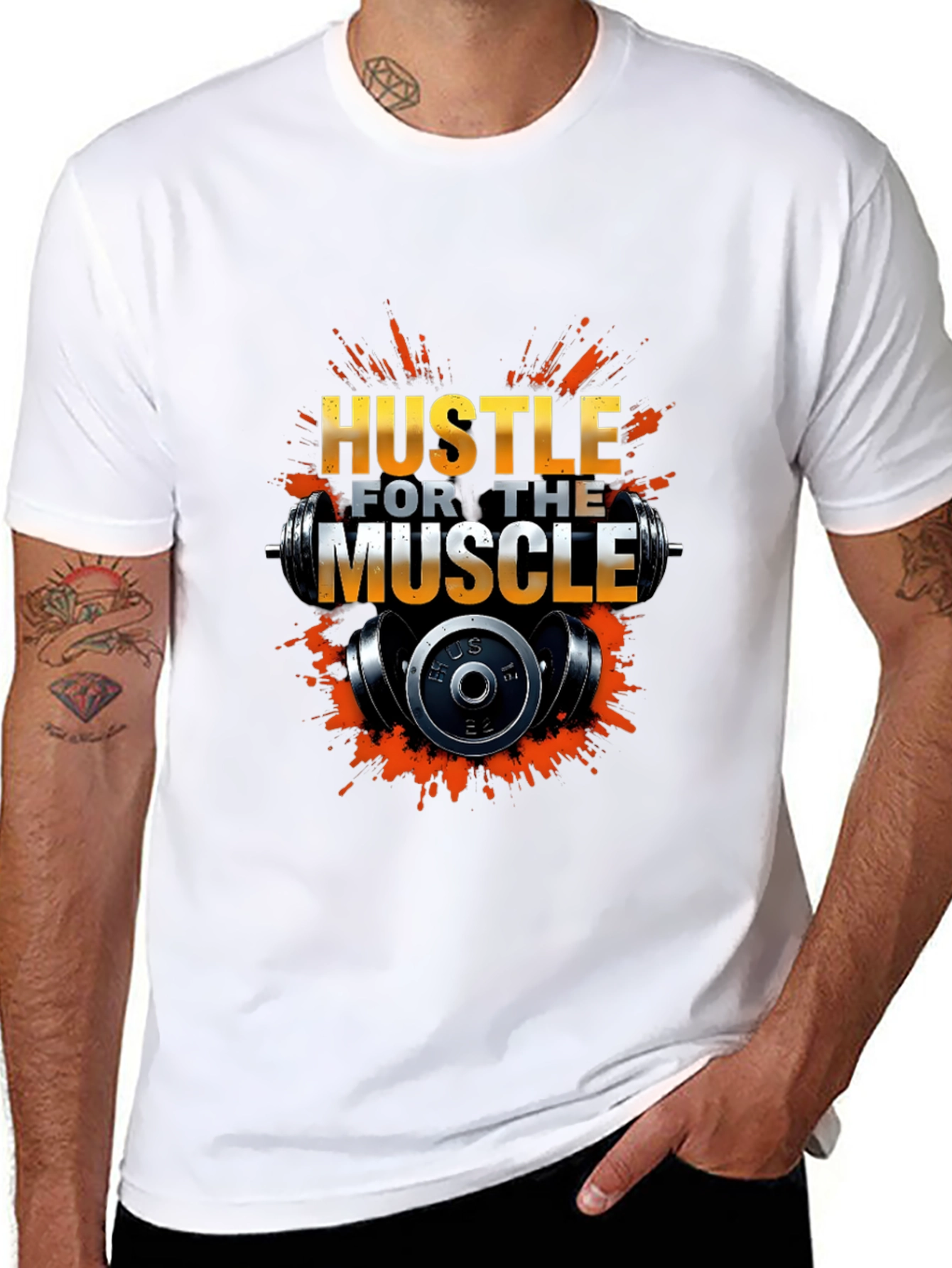 Hustle For The Muscle Black T-Shirt