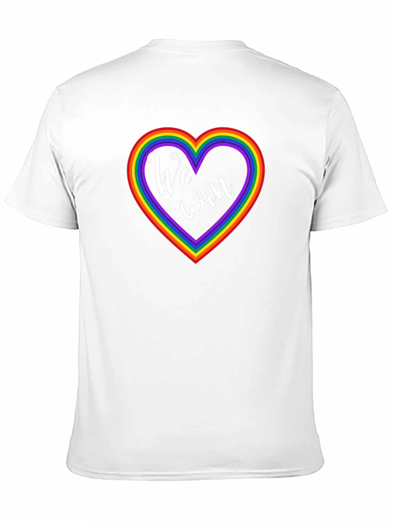 Pride Heart T-Shirt - We Win LGBTQ+ Love Tee