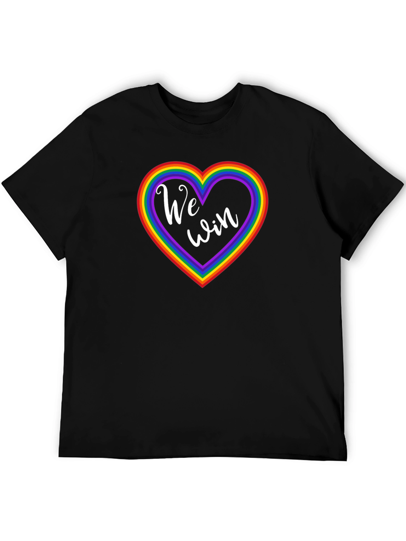 Pride Heart T-Shirt - We Win LGBTQ+ Love Tee