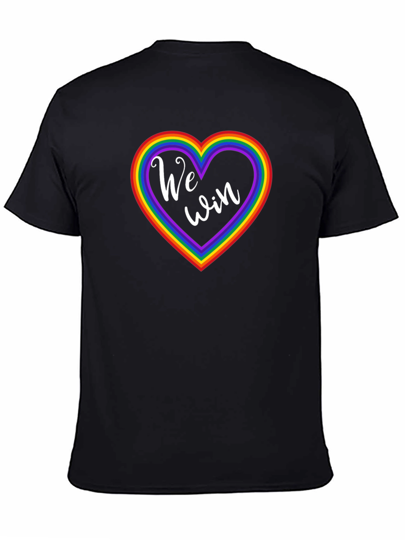 Pride Heart T-Shirt - We Win LGBTQ+ Love Tee
