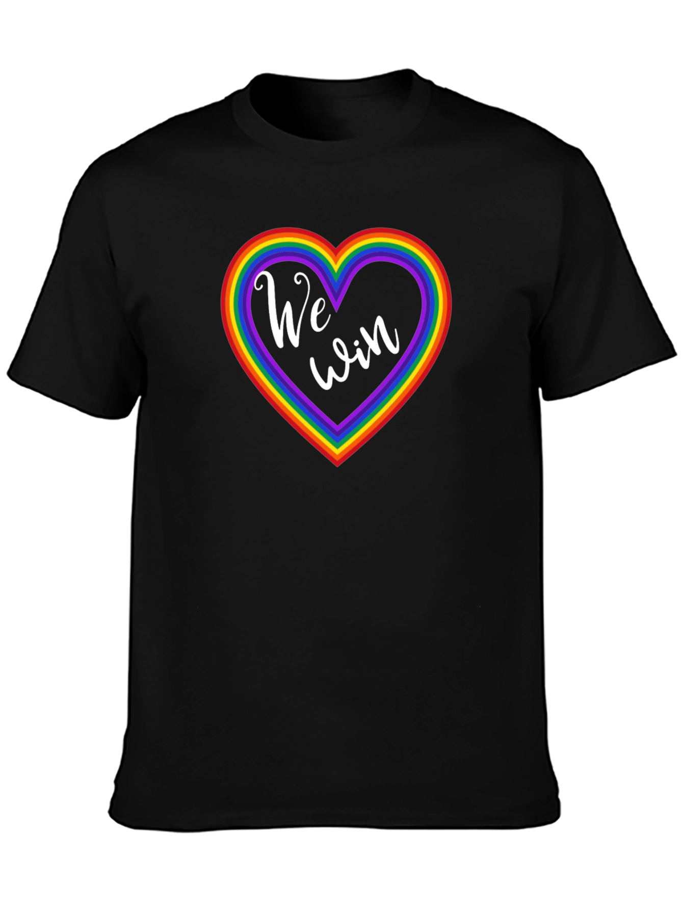 Pride Heart T-Shirt - We Win LGBTQ+ Love Tee