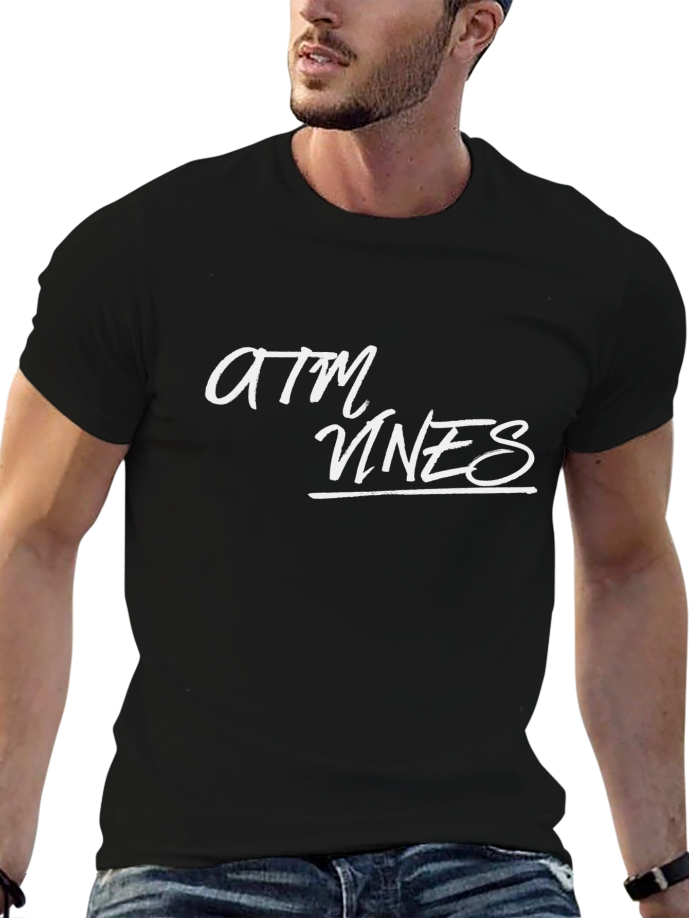 ATM Vines Graphic Tee - Classic Black Cotton T-Shirt