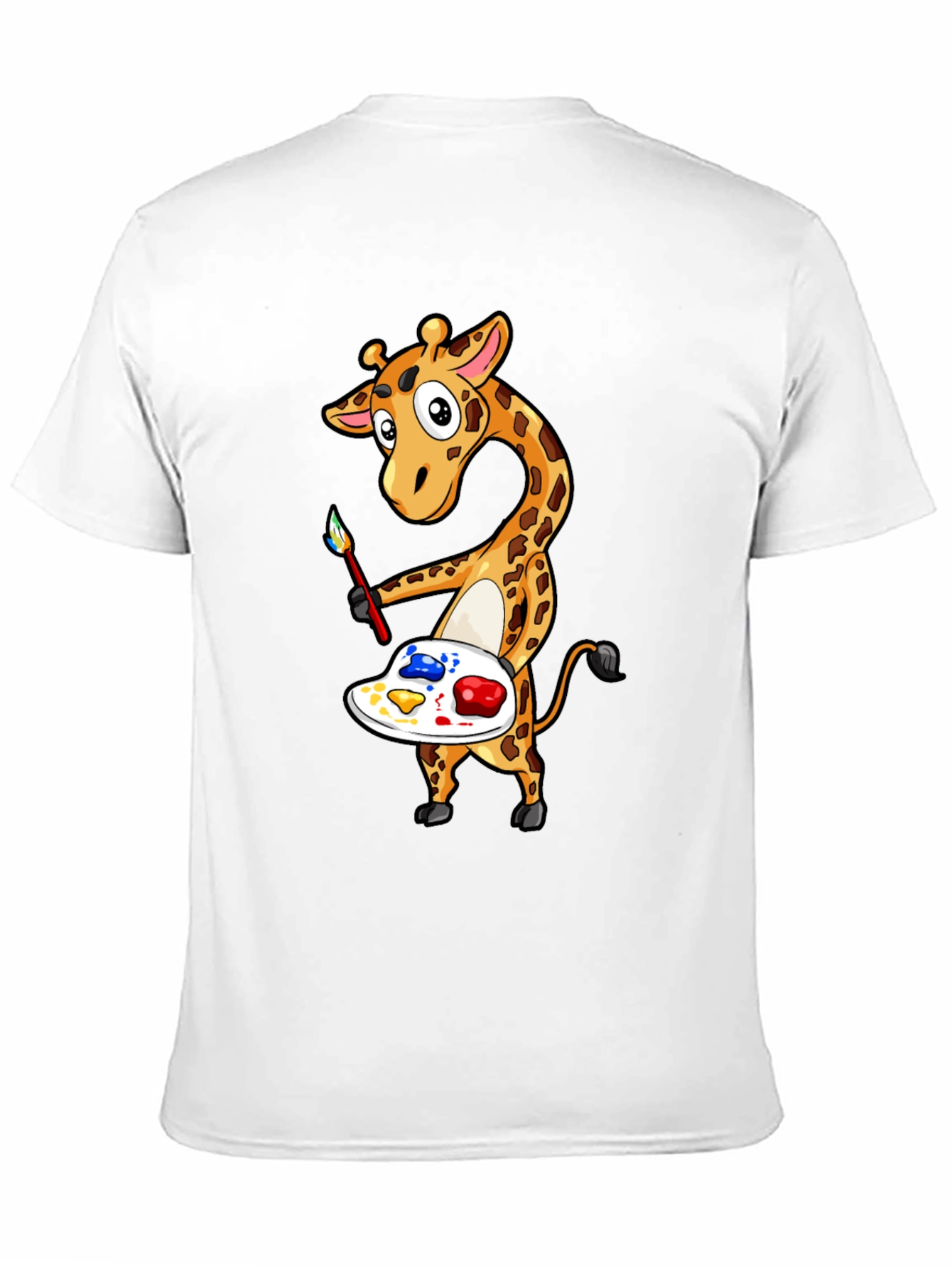 Giraffe Artist Graphic Tee - Black