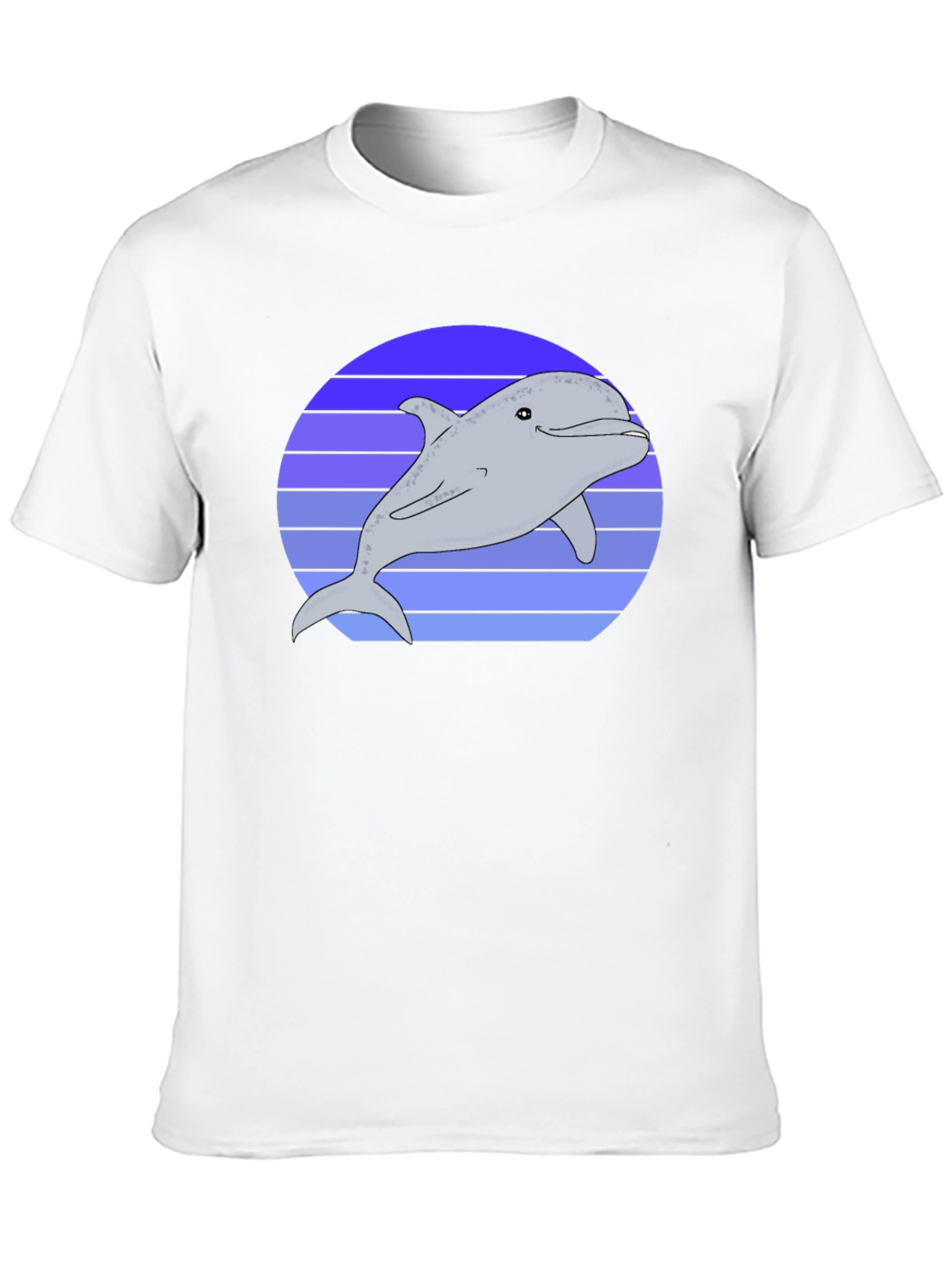 Retro Dolphin Graphic Tee - Black