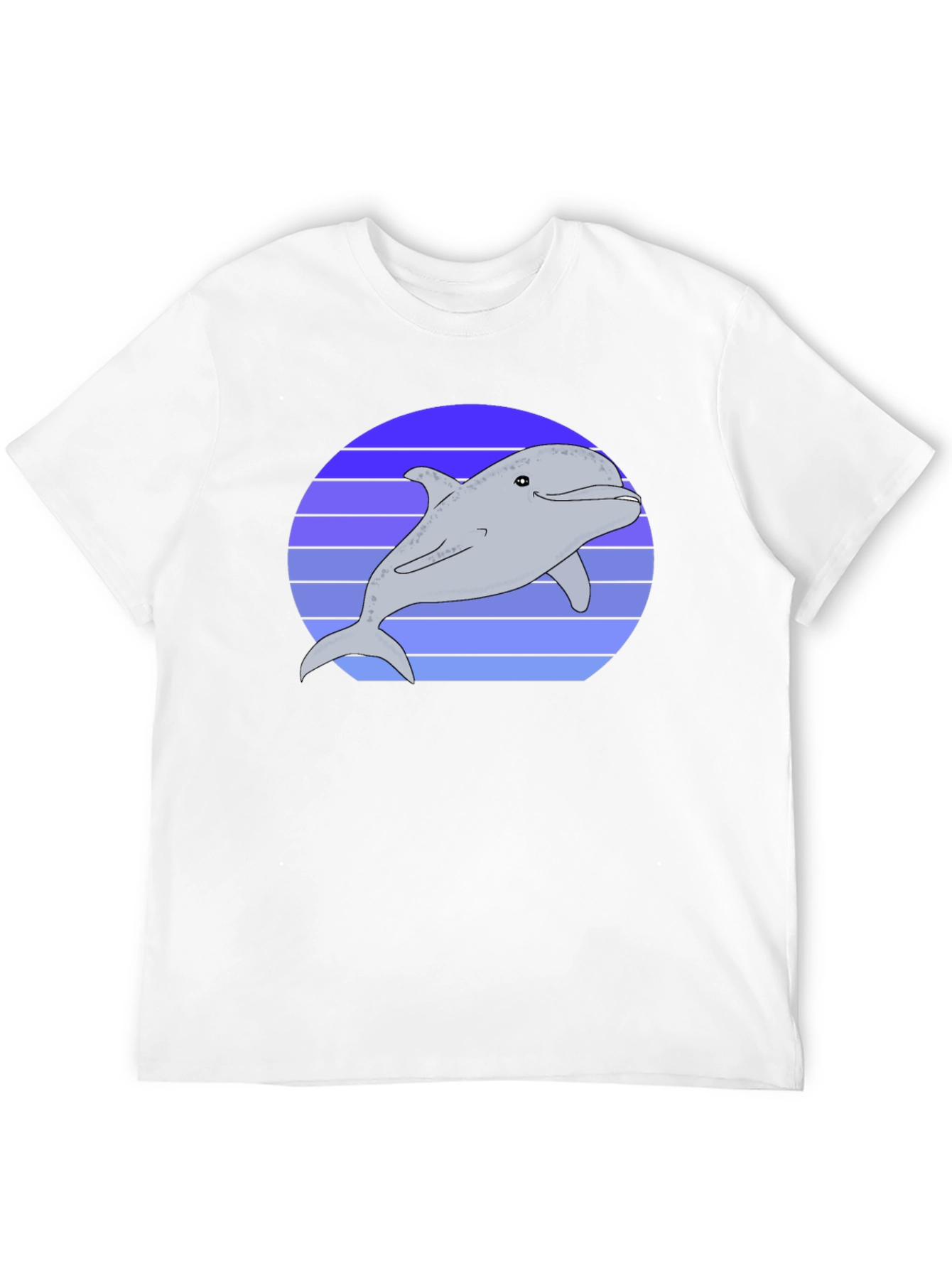 Retro Dolphin Graphic Tee - Black