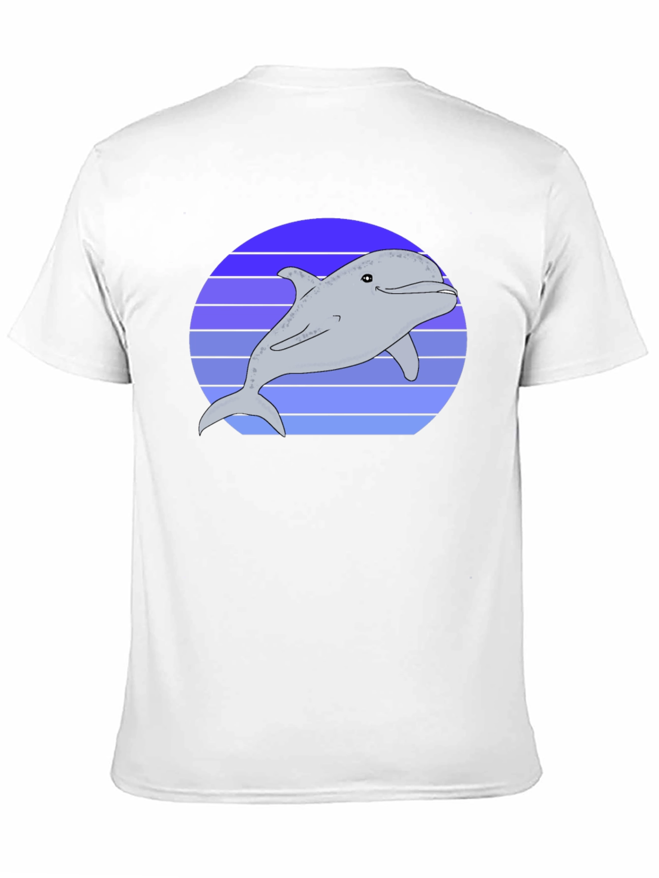 Retro Dolphin Graphic Tee - Black