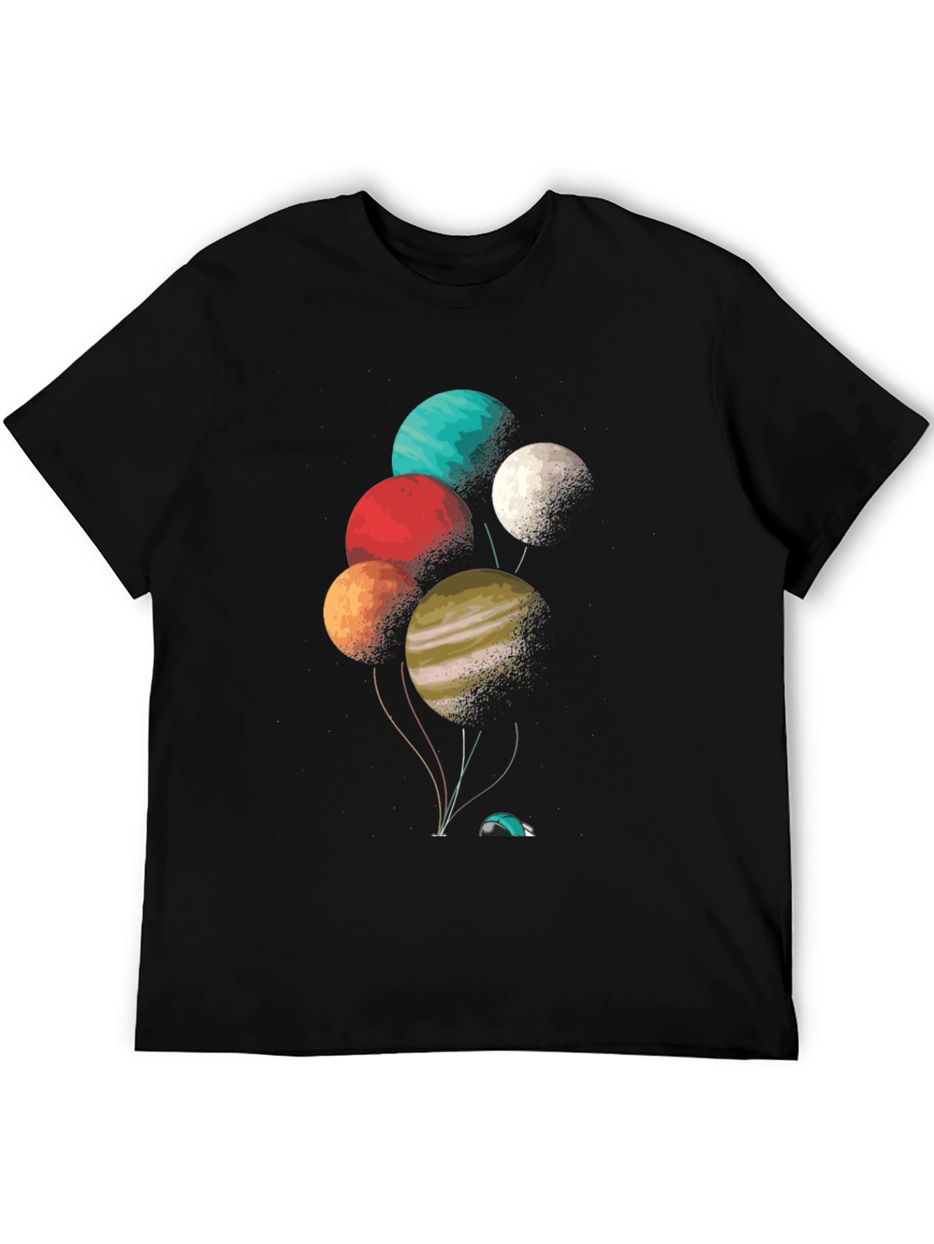 Planetary Balloon Graphic Tee - Unique Space Design