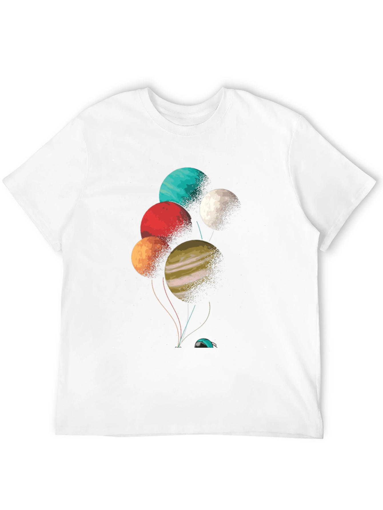 Planetary Balloon Graphic Tee - Unique Space Design