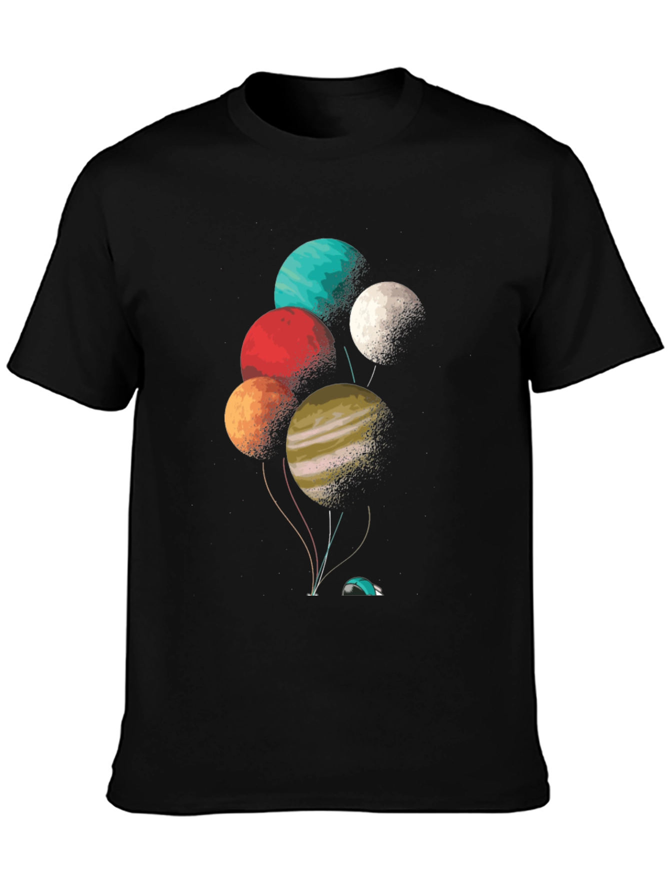 Planetary Balloon Graphic Tee - Unique Space Design
