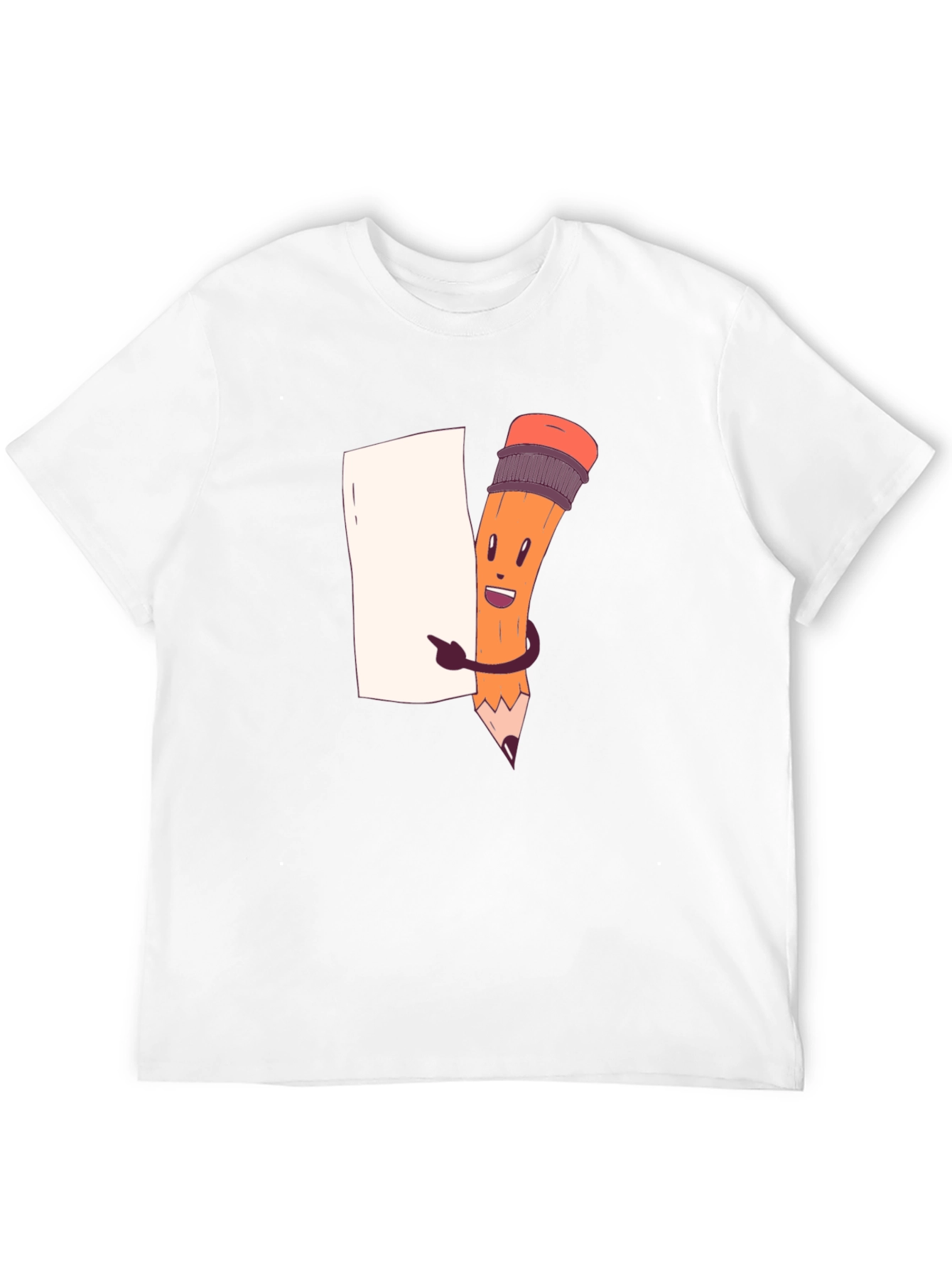 Cartoon Pencil Graphic T-Shirt