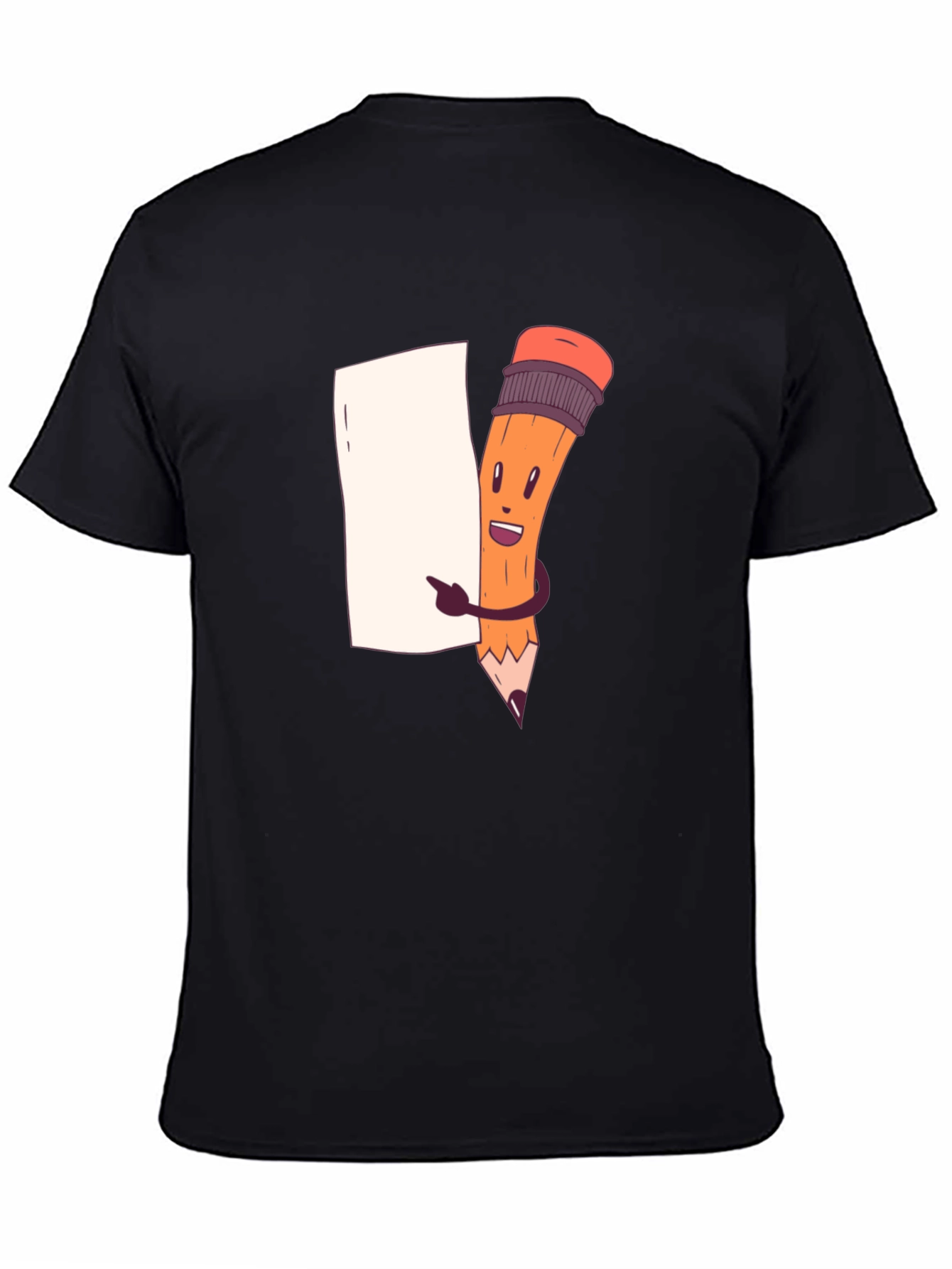 Cartoon Pencil Graphic T-Shirt