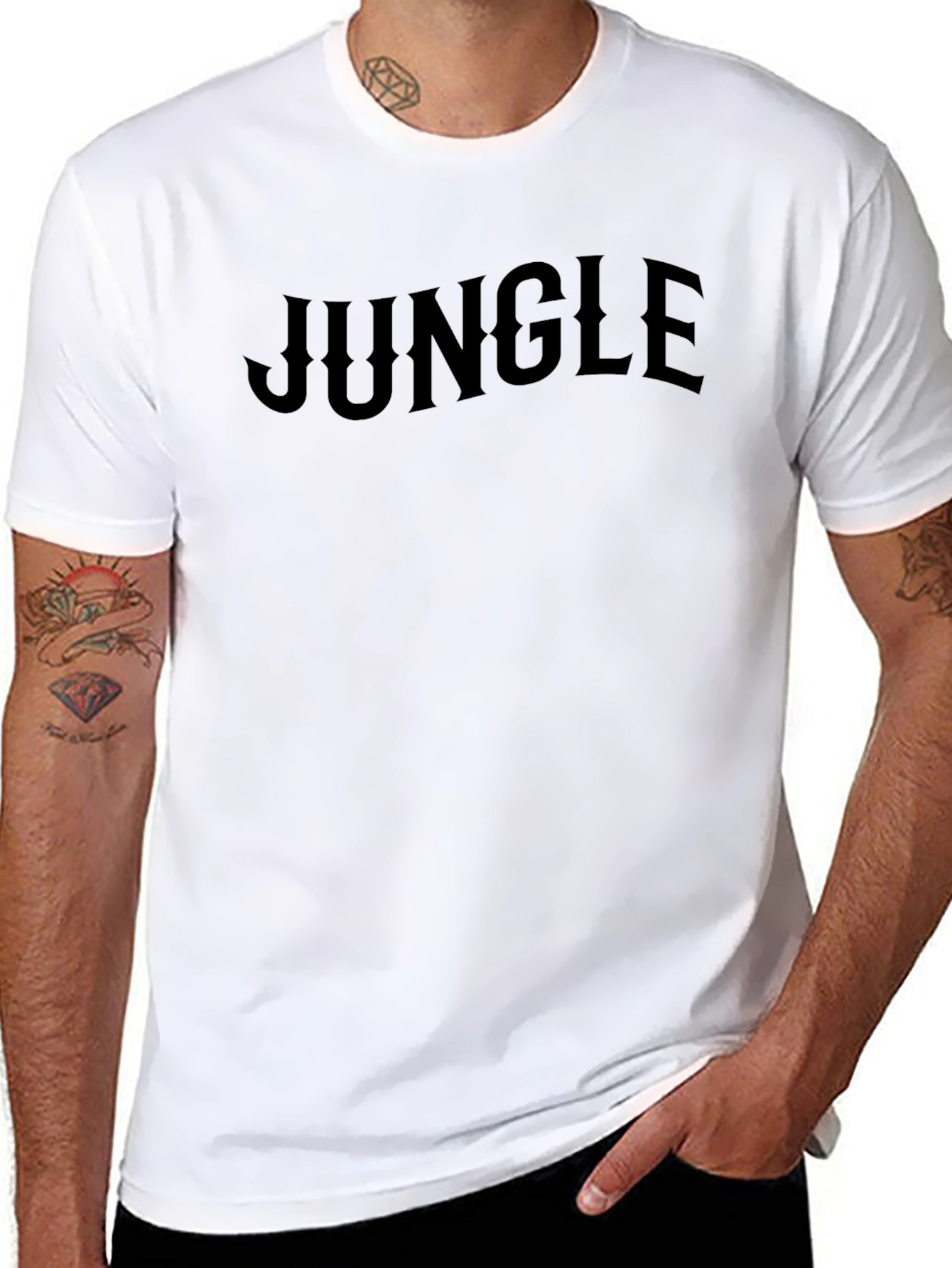 Jungle Graphic T-Shirt - Classic Fit Black Tee