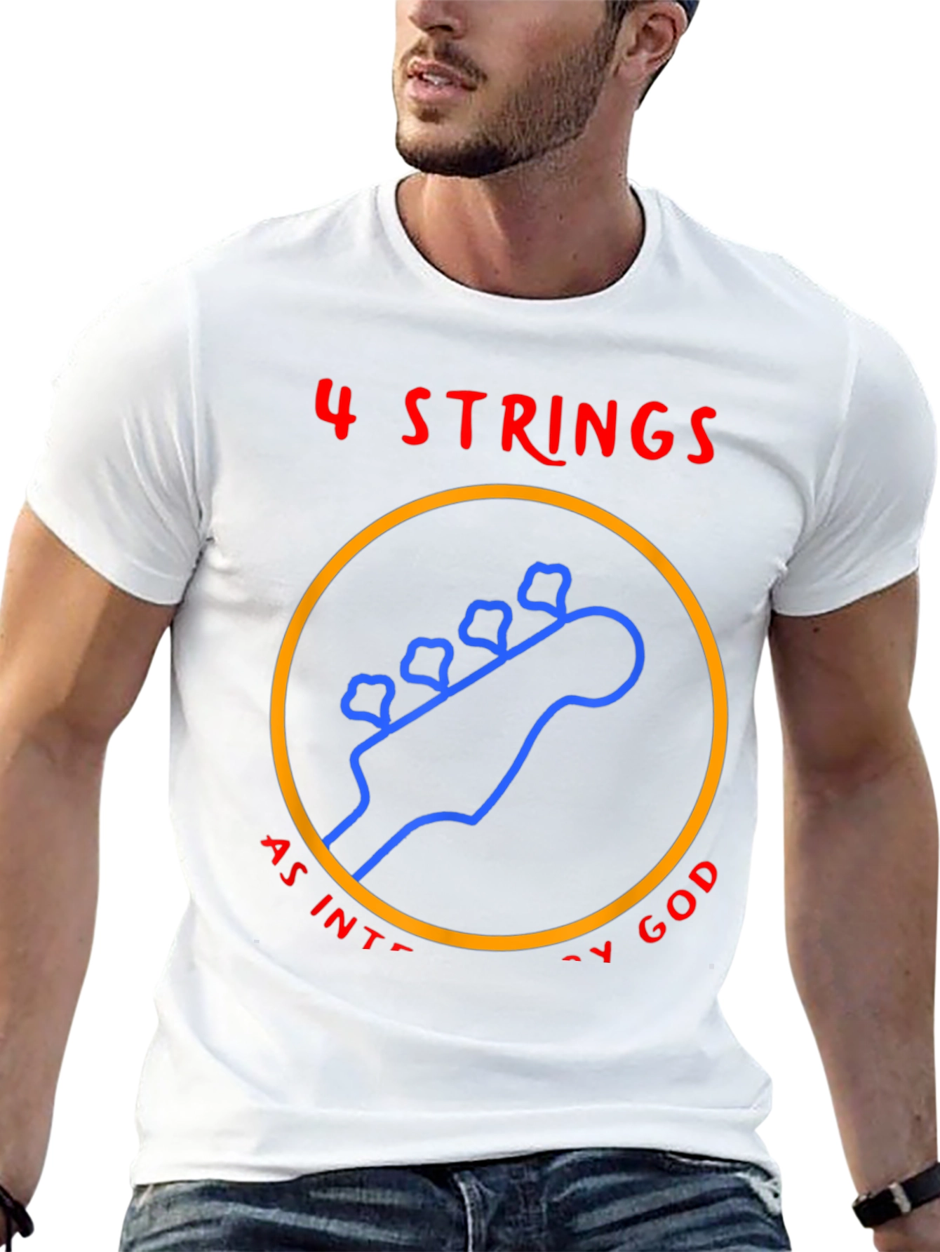 4 Strings Bass Guitar T-Shirt - Music Lover Tee