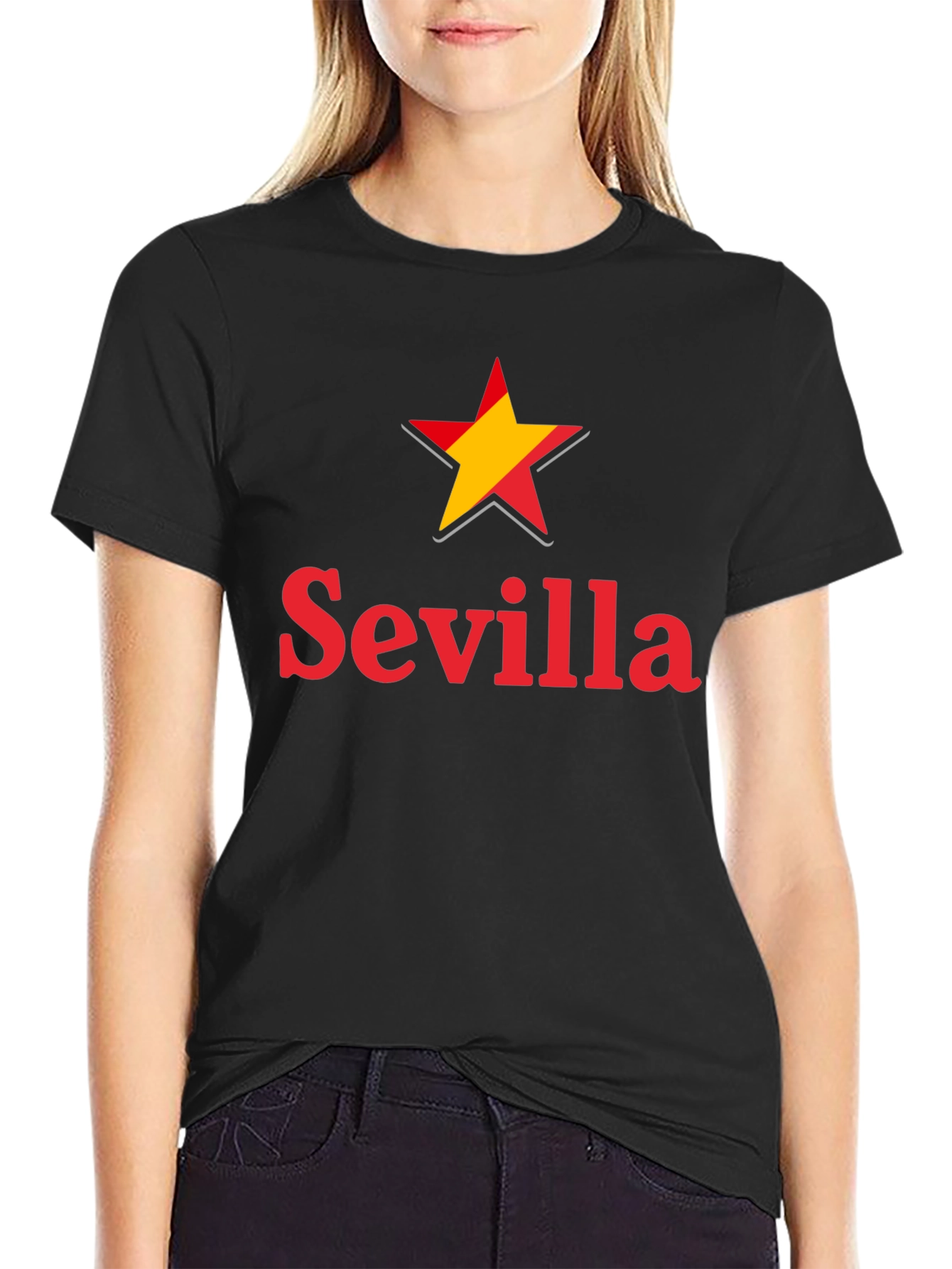 Sevilla Spain Star Graphic T-Shirt - Casual Wear
