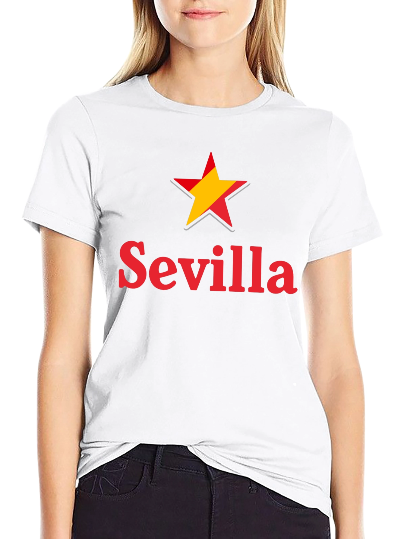 Sevilla Spain Star Graphic T-Shirt - Casual Wear
