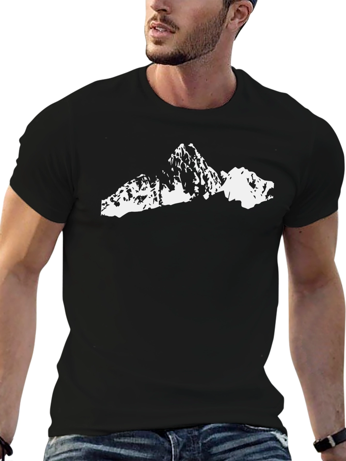 Mountain Silhouette Black T-Shirt