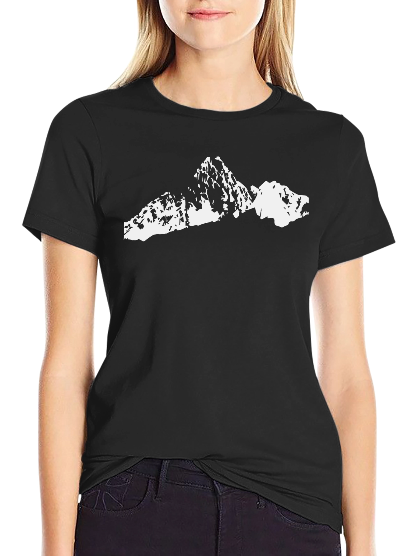 Mountain Silhouette Black T-Shirt