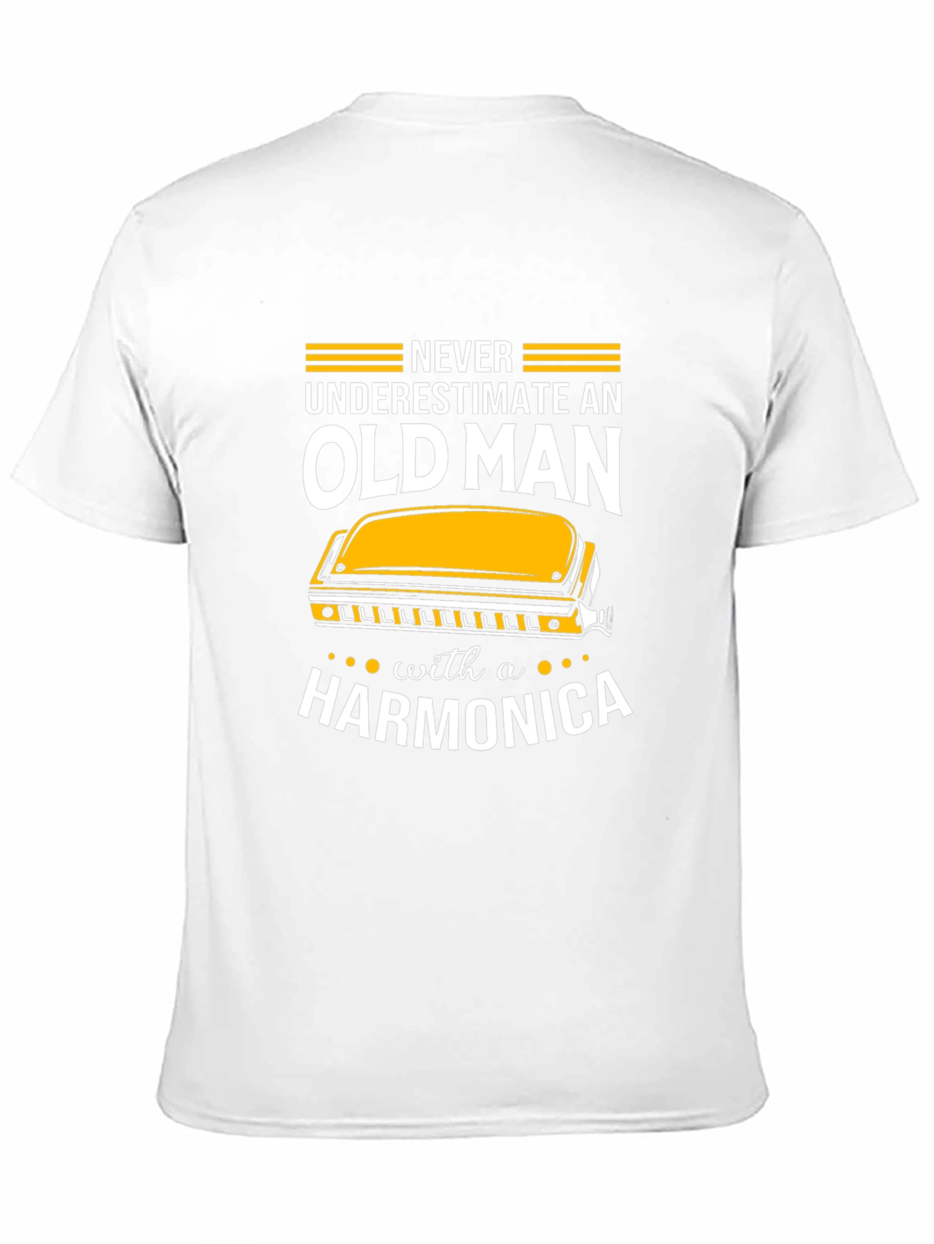 Old Man Harmonica Graphic Tee