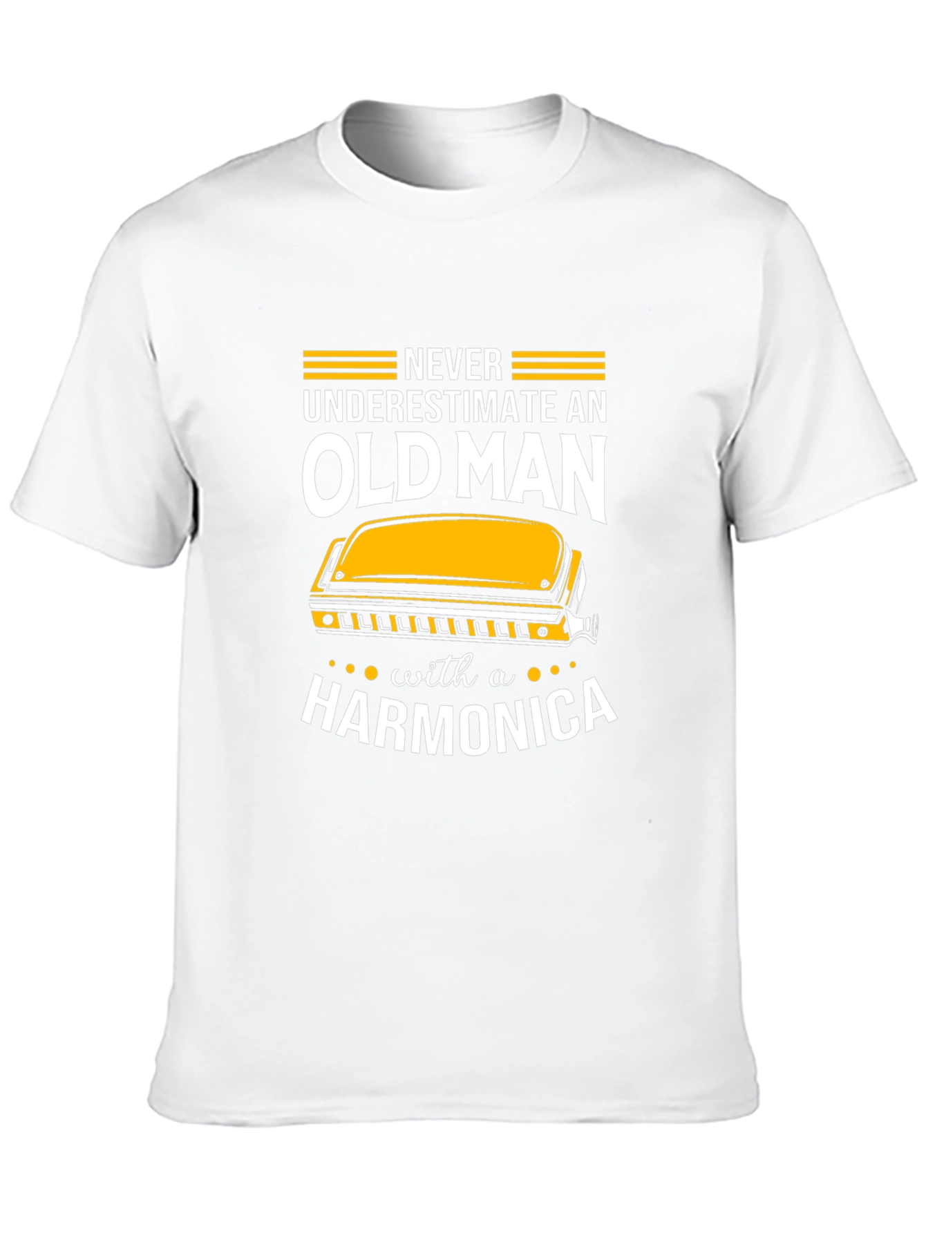 Old Man Harmonica Graphic Tee