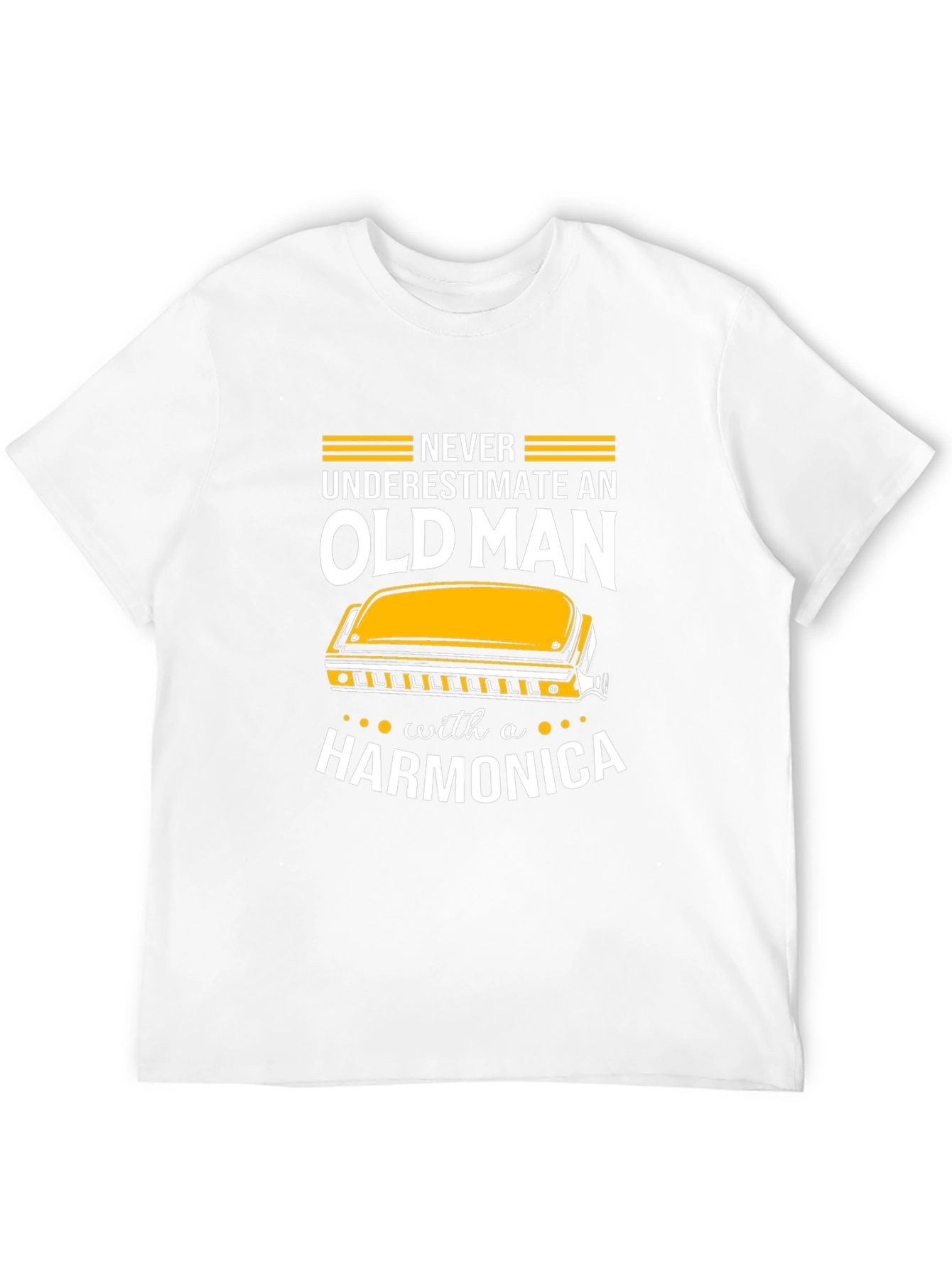 Old Man Harmonica Graphic Tee