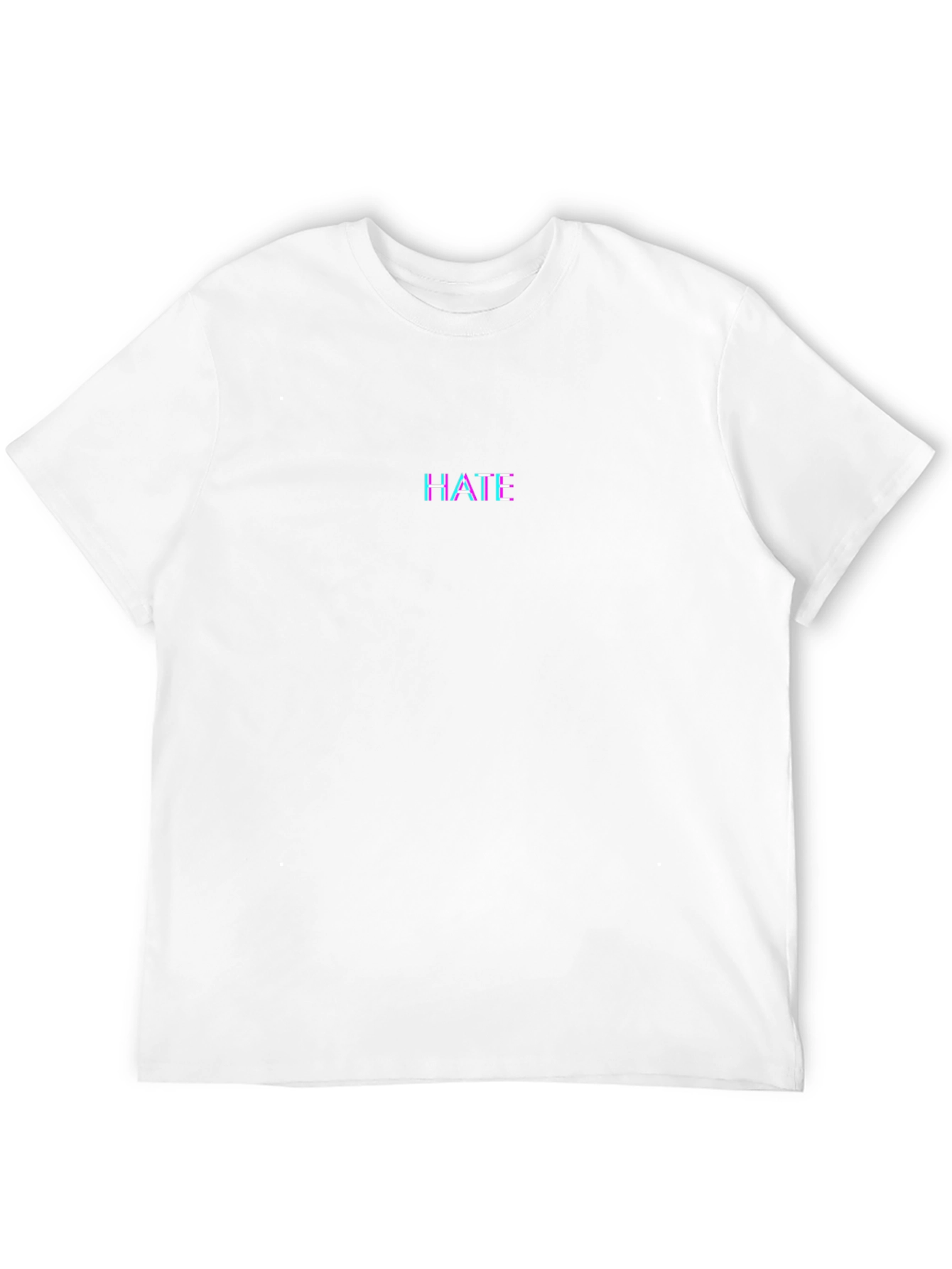 HATE Glitch Graphic T-Shirt - Minimalist Style