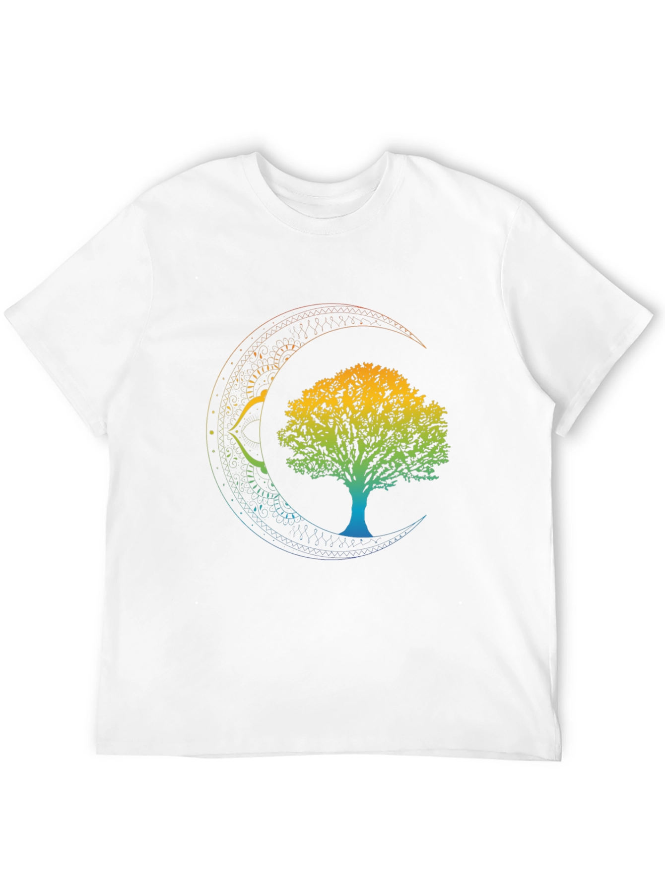 Tree of Life Crescent Moon Graphic Tee - Black