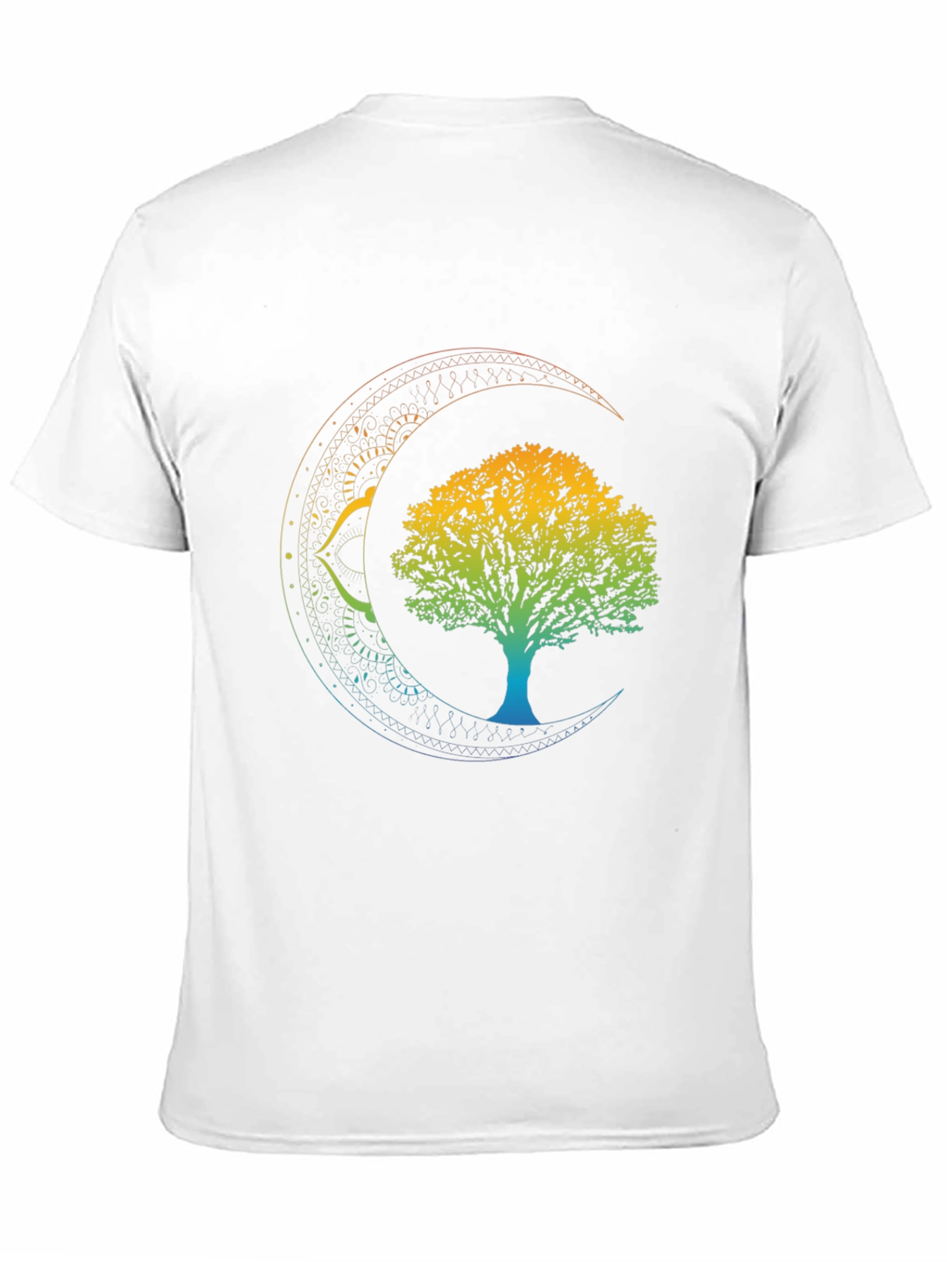 Tree of Life Crescent Moon Graphic Tee - Black
