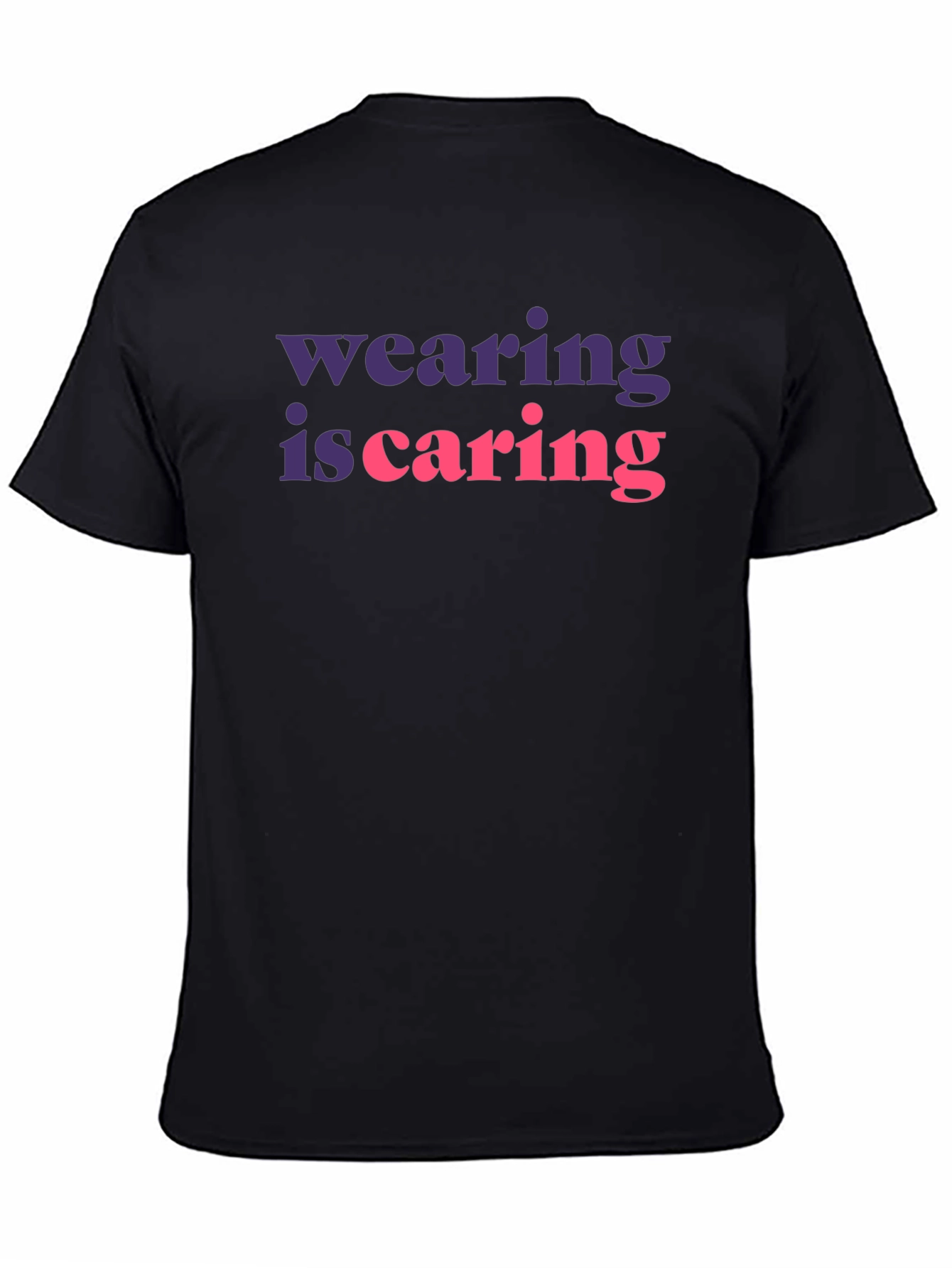Wearing is Caring Graphic Tee - Black
