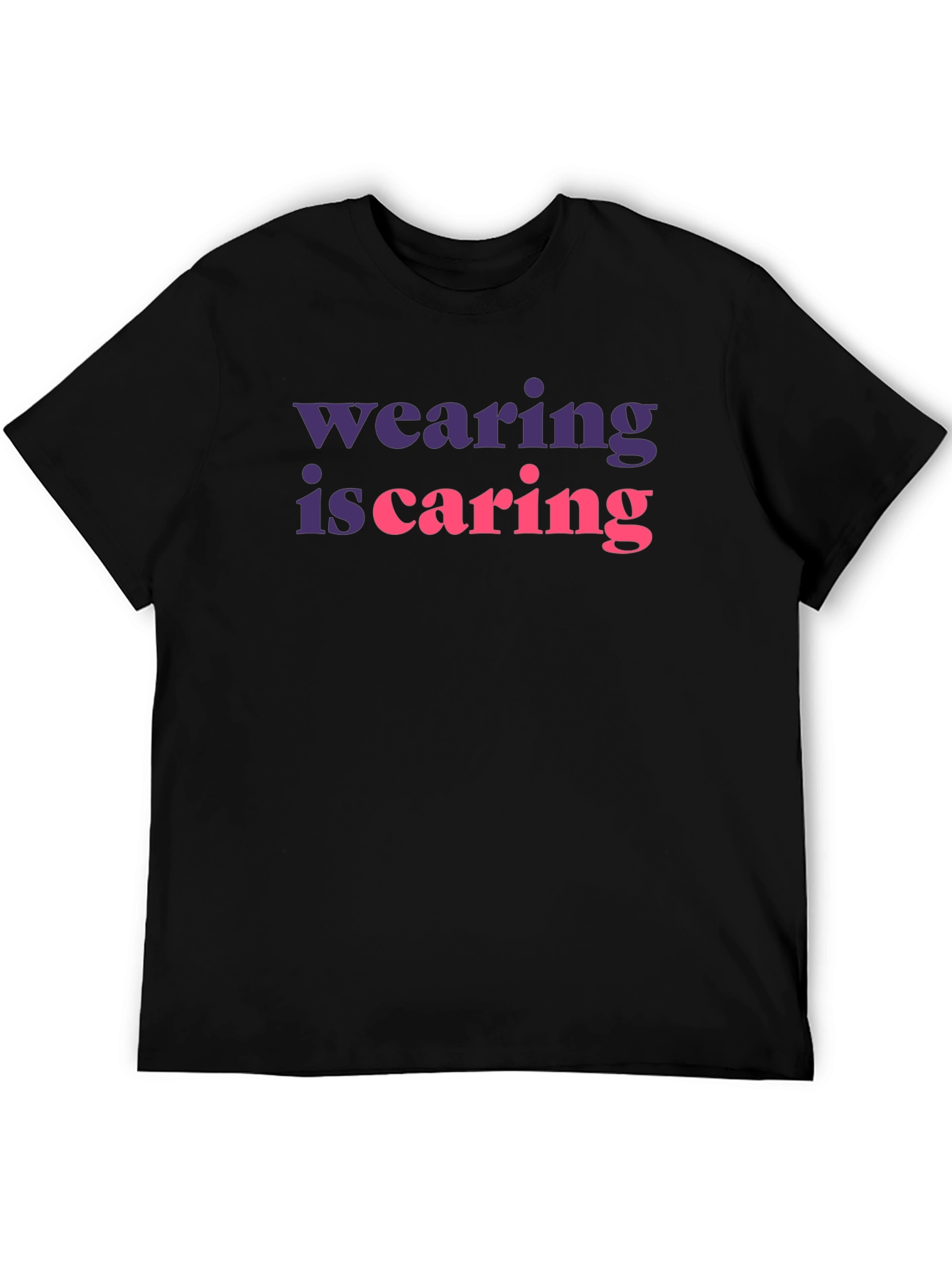 Wearing is Caring Graphic Tee - Black