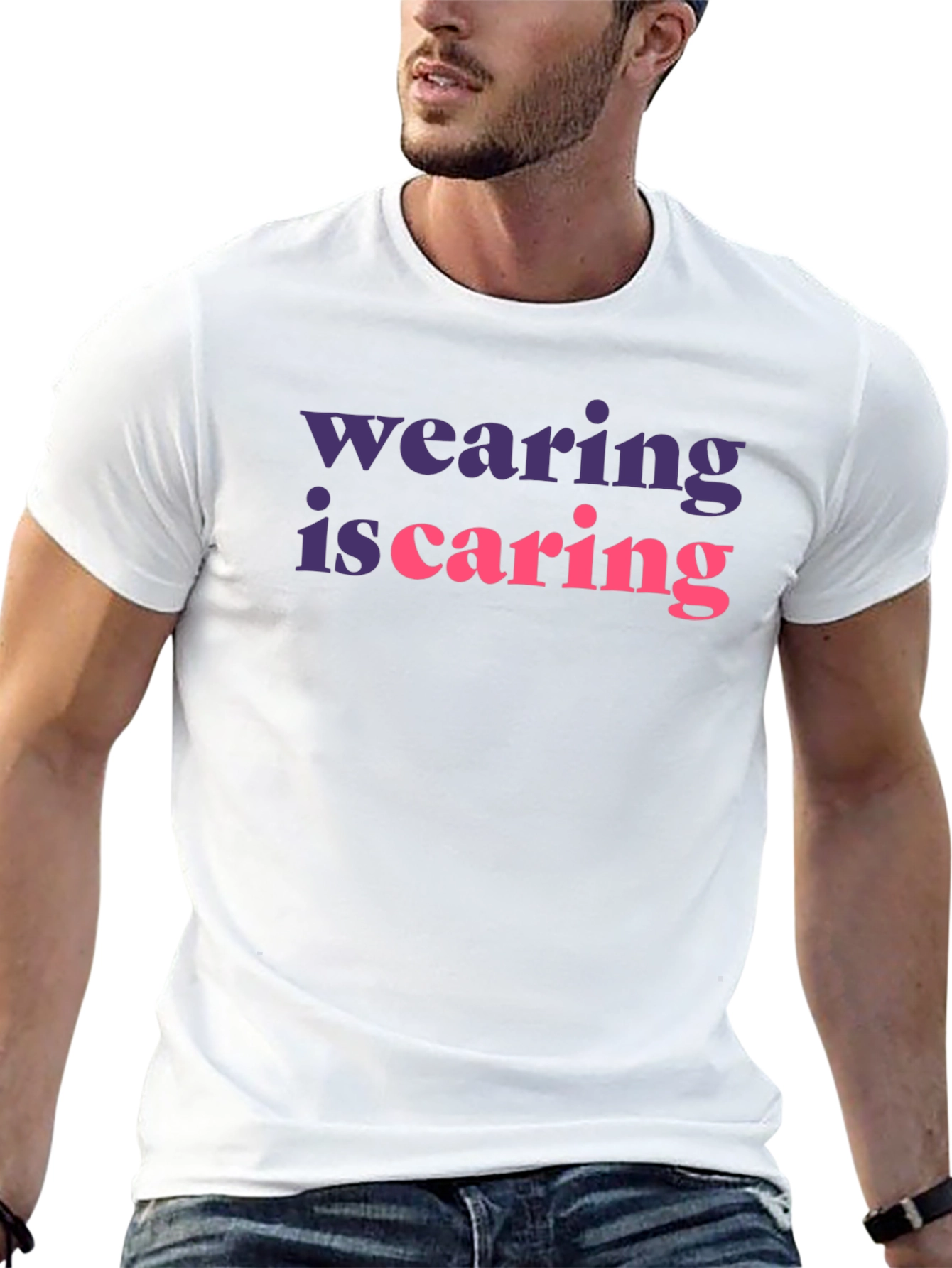 Wearing is Caring Graphic Tee - Black