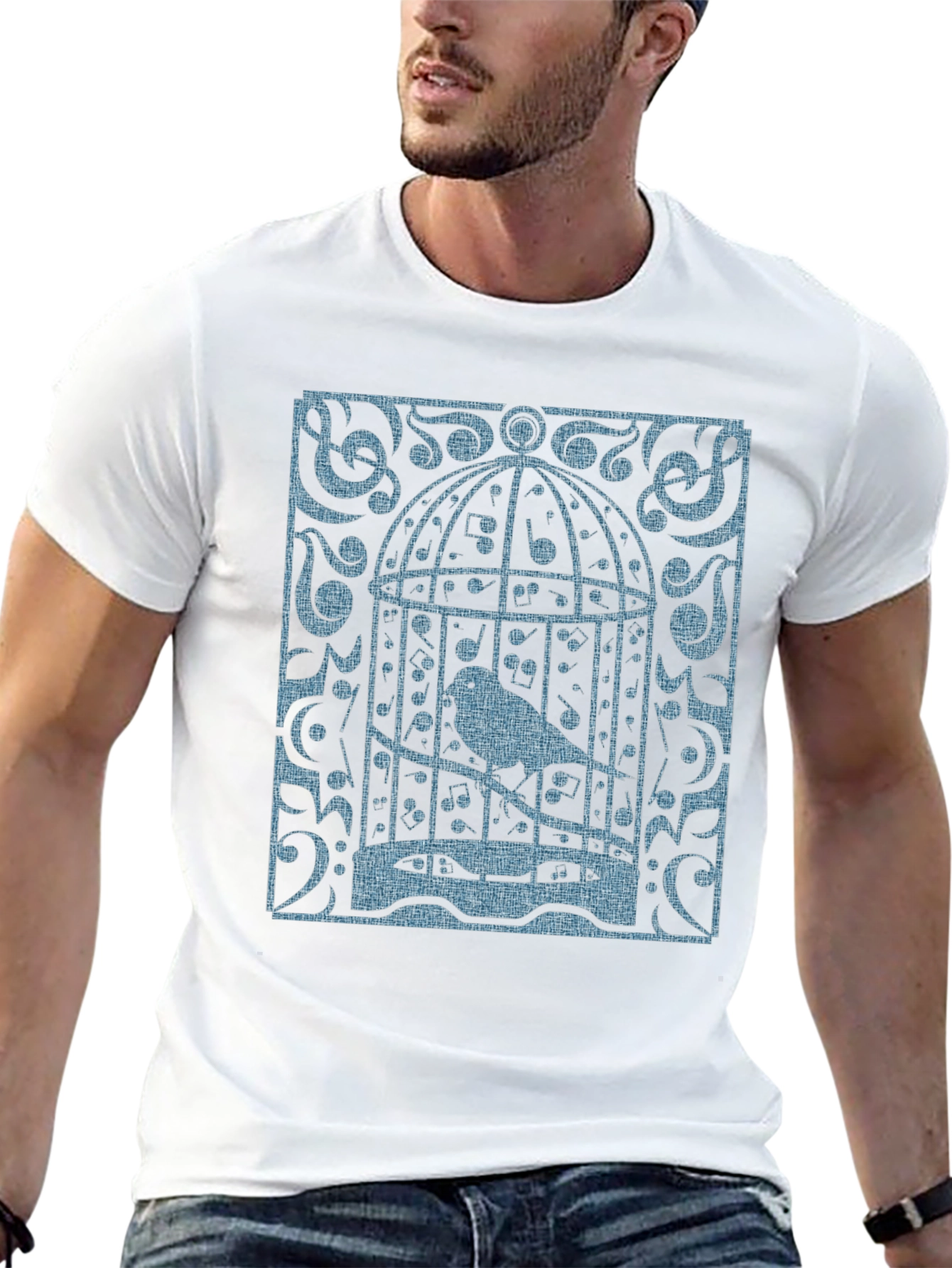 Birdcage Music T-Shirt - Quirky Graphic Tee