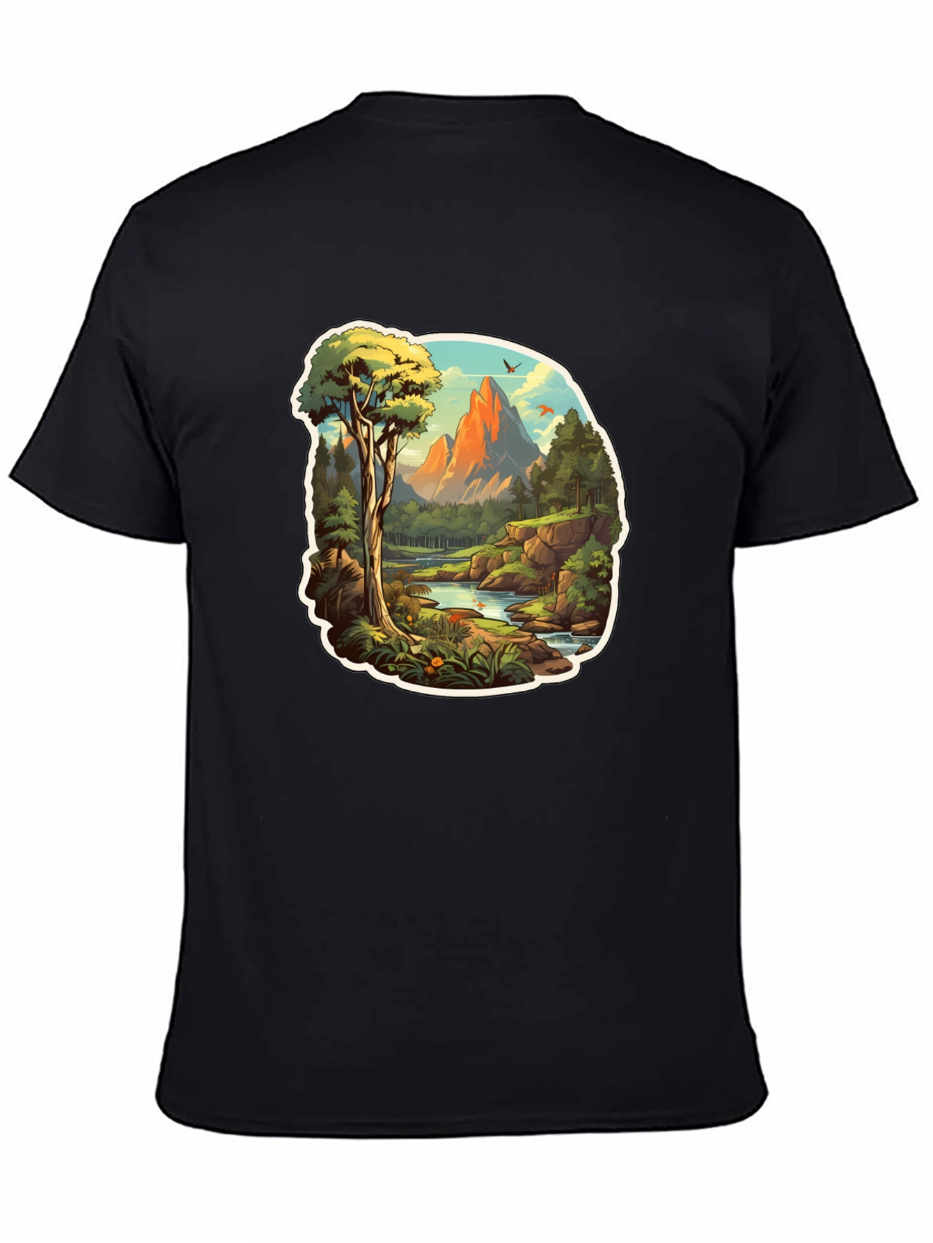Mountain Vista Graphic Tee - Nature Lovers Black T-Shirt
