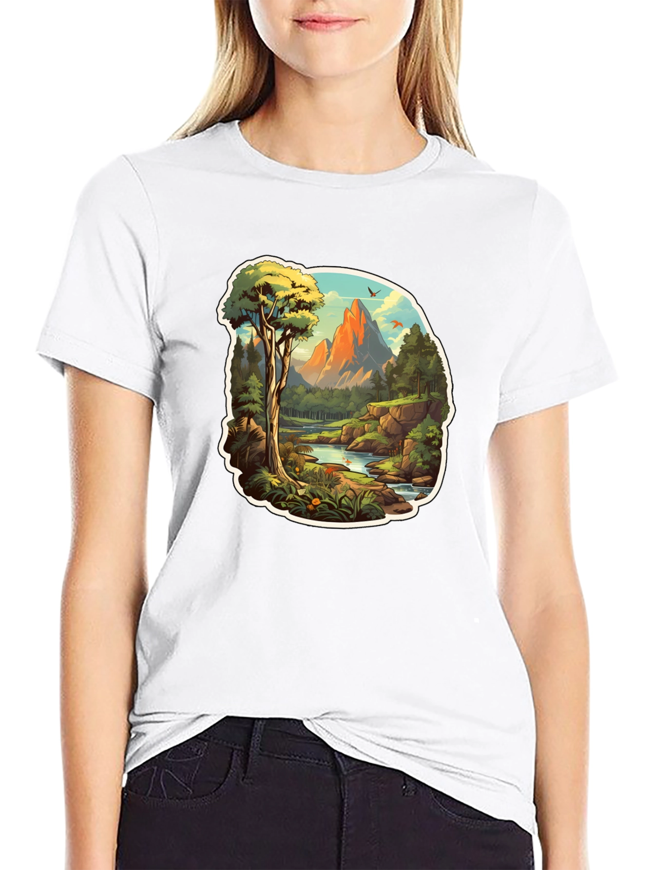Mountain Vista Graphic Tee - Nature Lovers Black T-Shirt