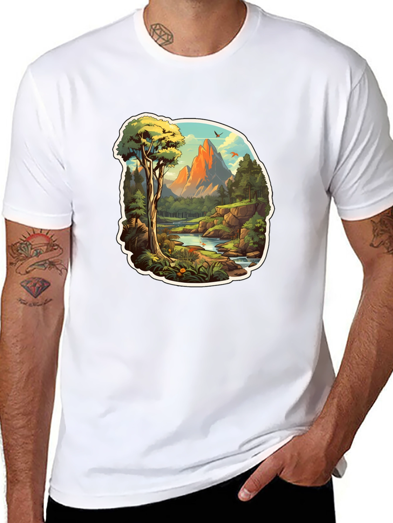 Mountain Vista Graphic Tee - Nature Lovers Black T-Shirt