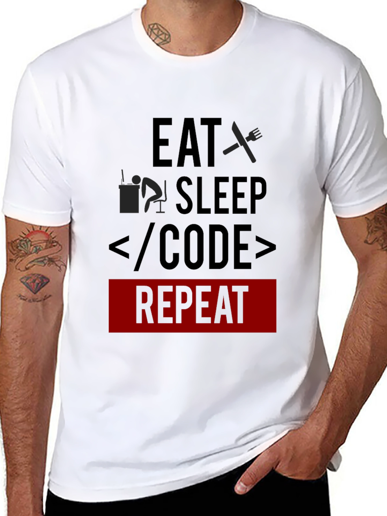 Eat Sleep Code Repeat Programmer T-Shirt
