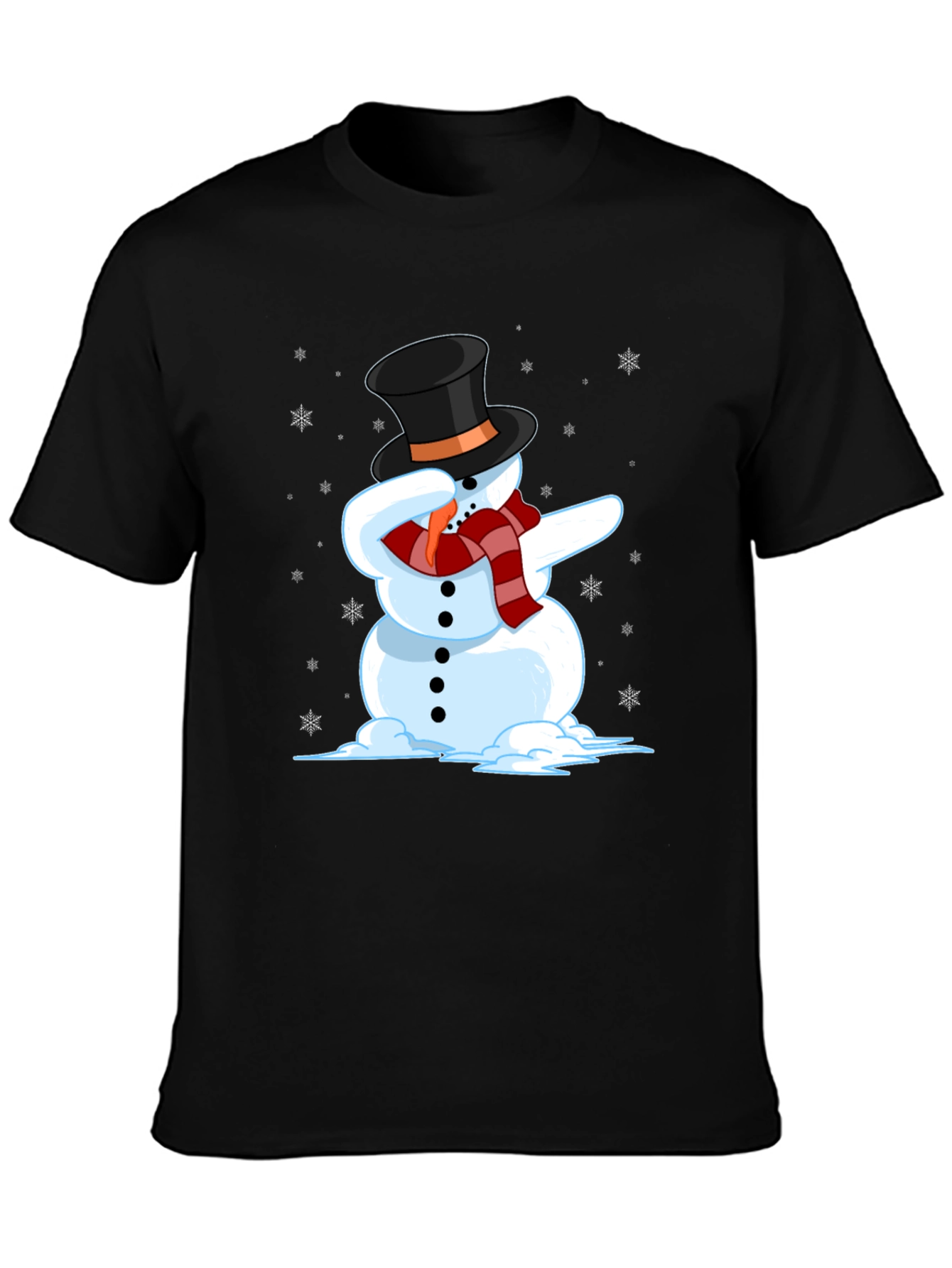 Dabbing Snowman Graphic Tee - Holiday Fun