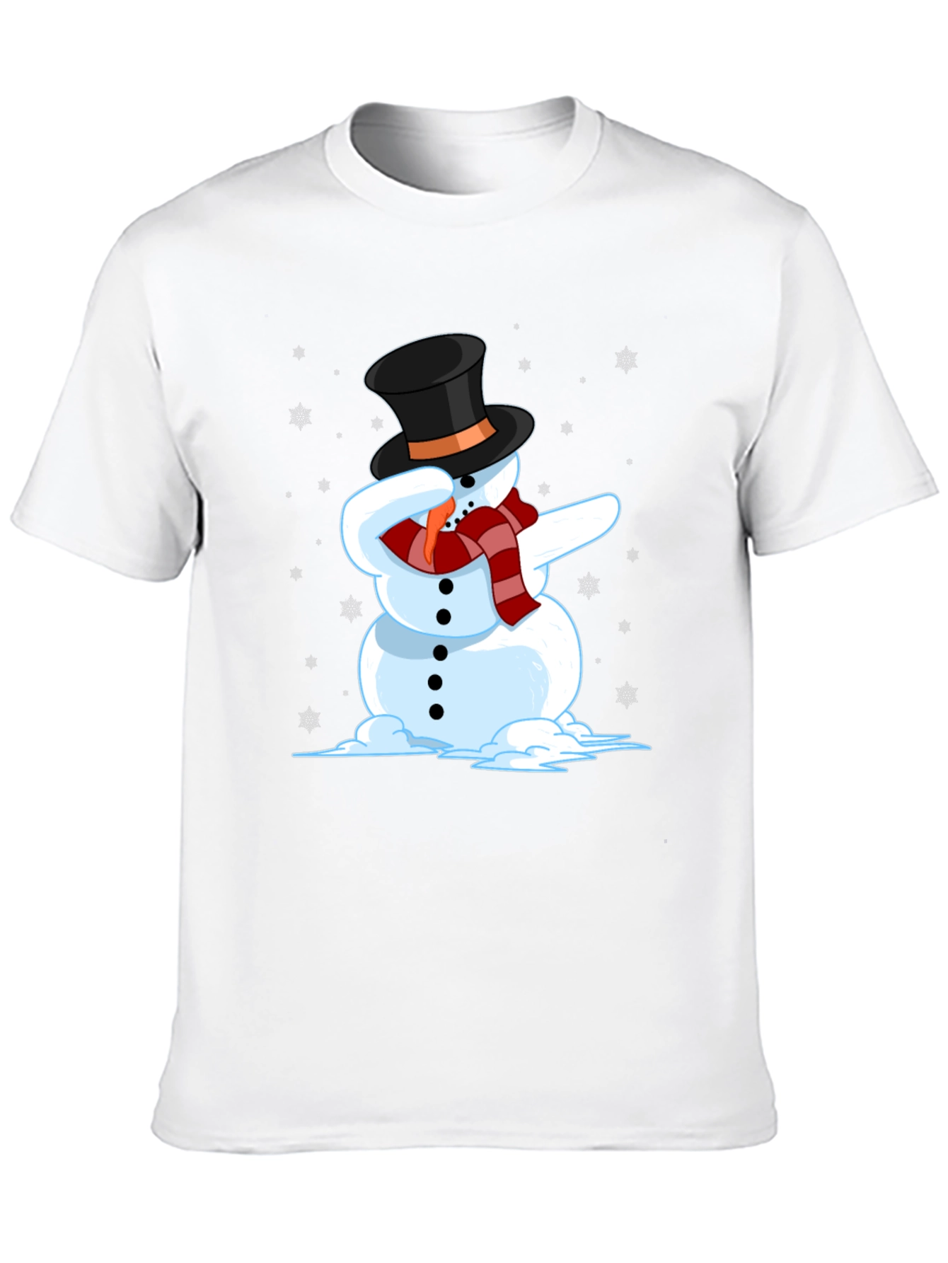 Dabbing Snowman Graphic Tee - Holiday Fun