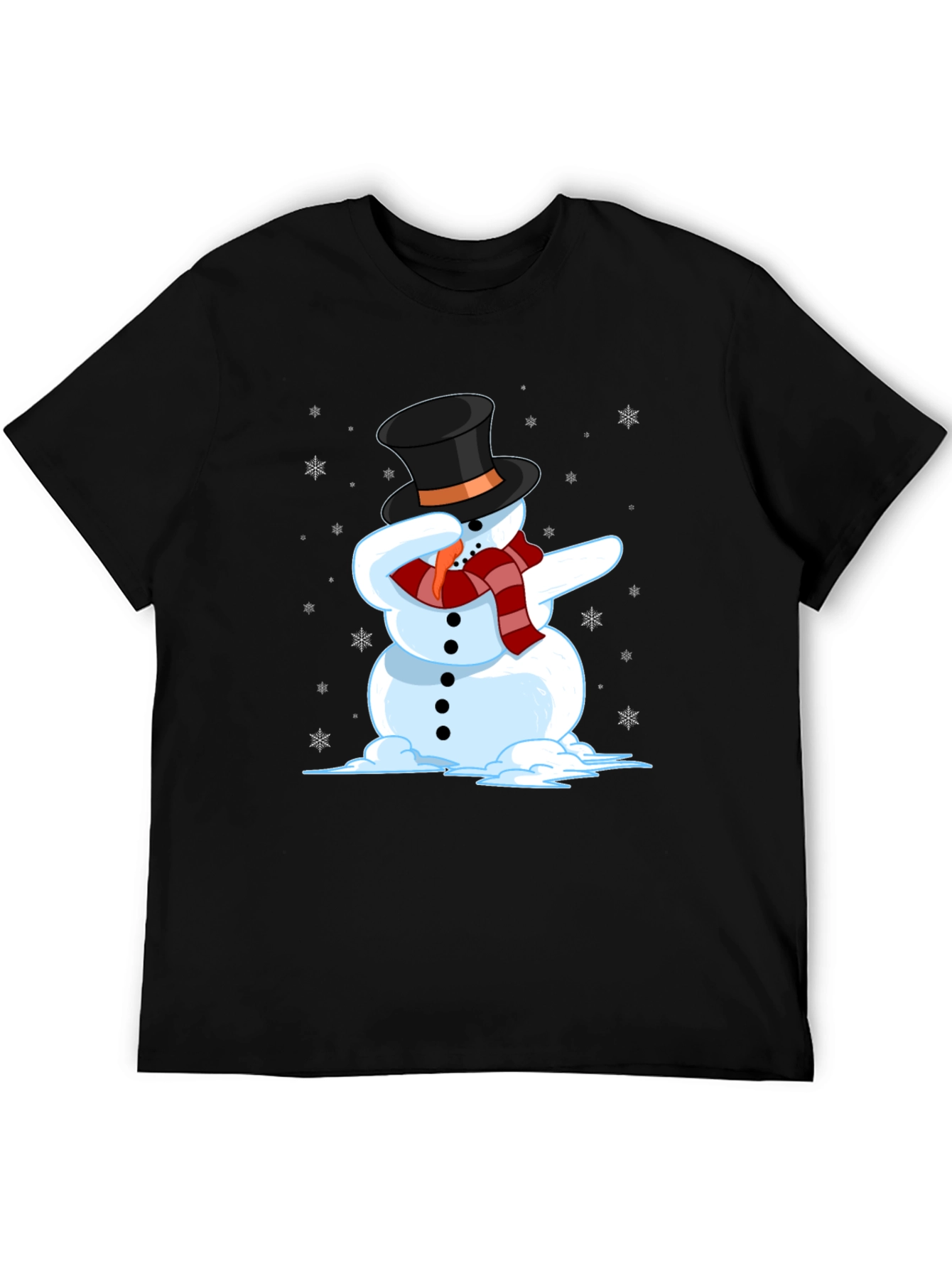 Dabbing Snowman Graphic Tee - Holiday Fun