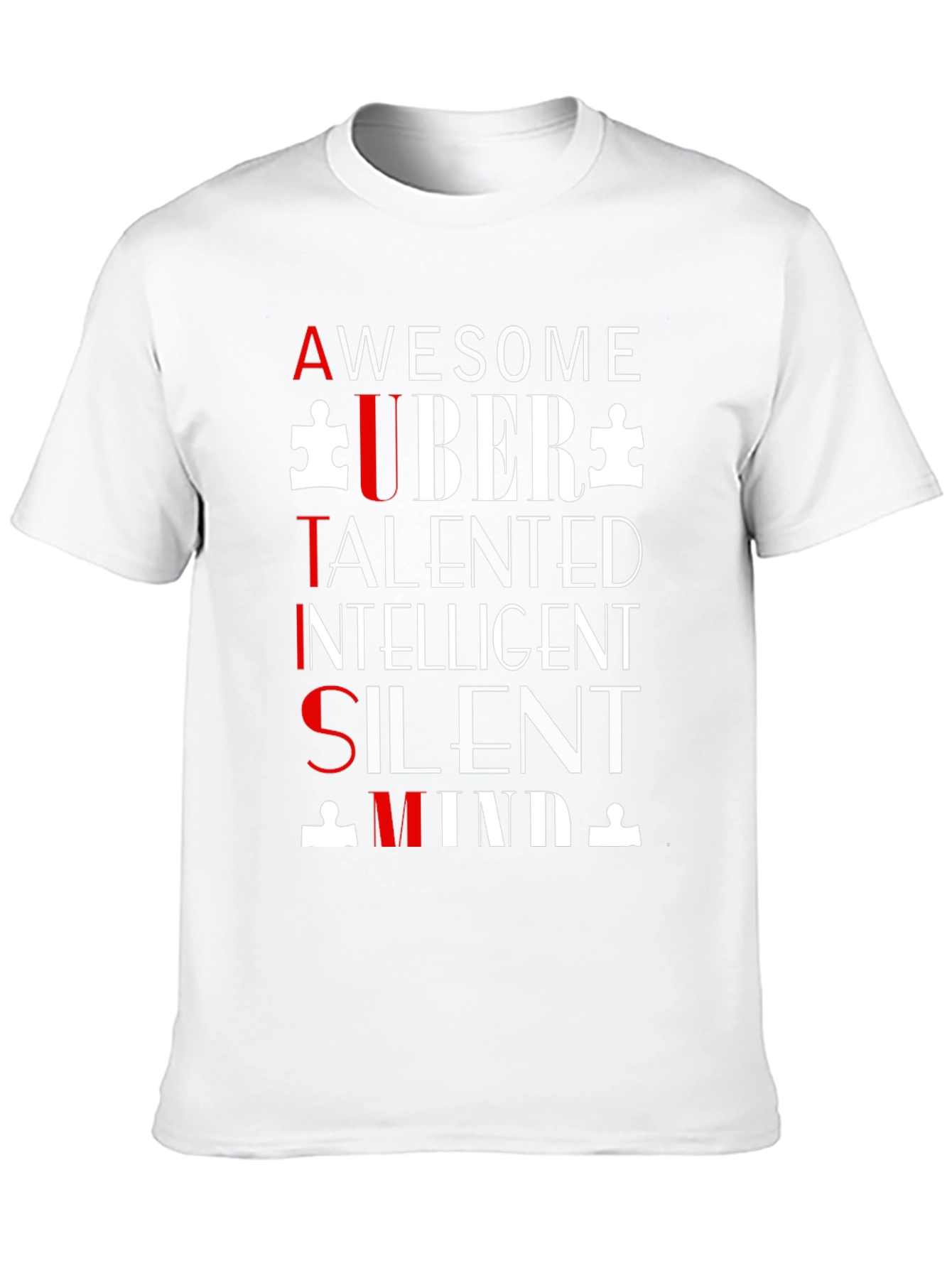 Autism Awareness Graphic Tee - Awesome Uber Talented