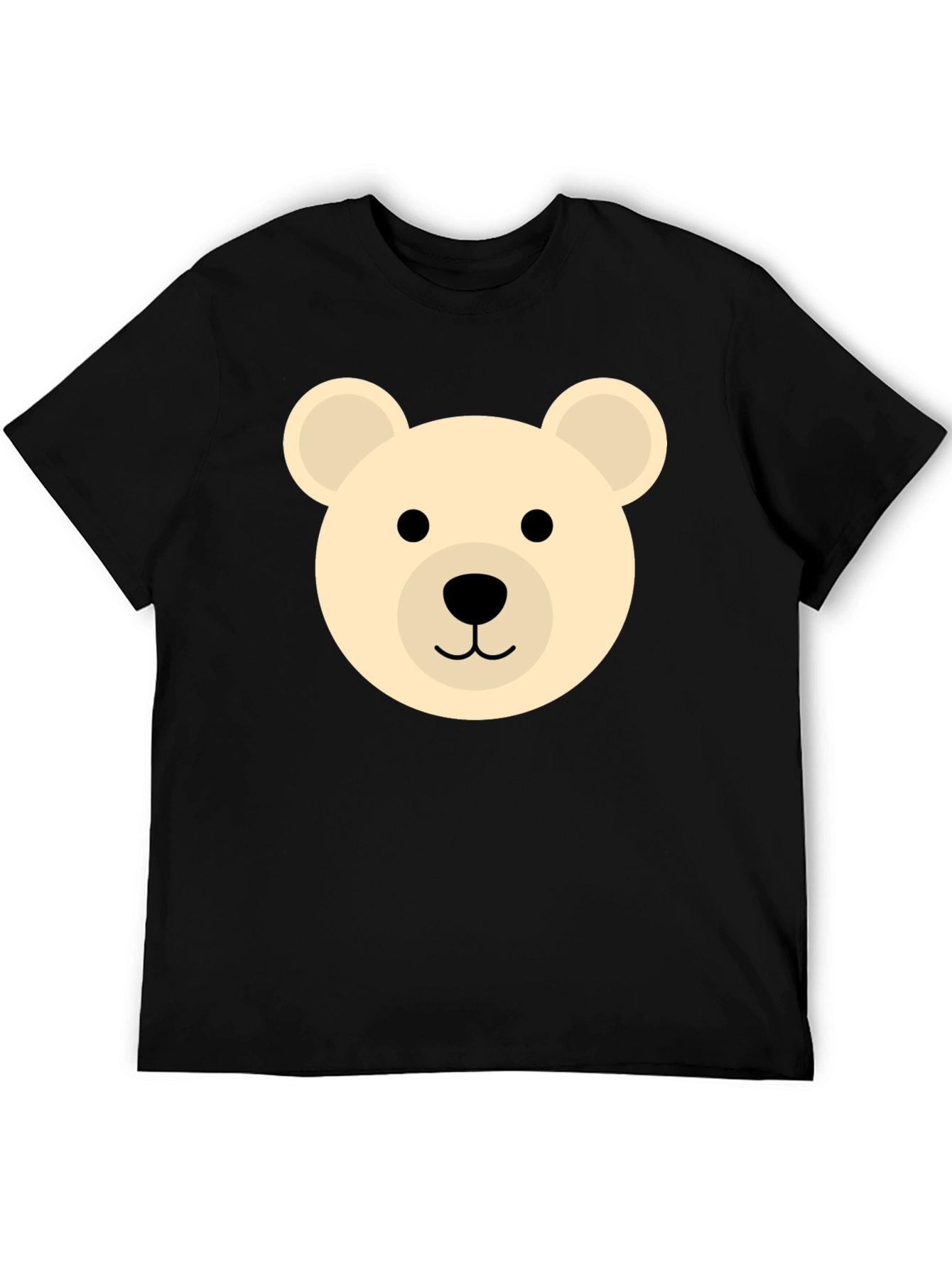 Cute Bear Graphic Black T-Shirt