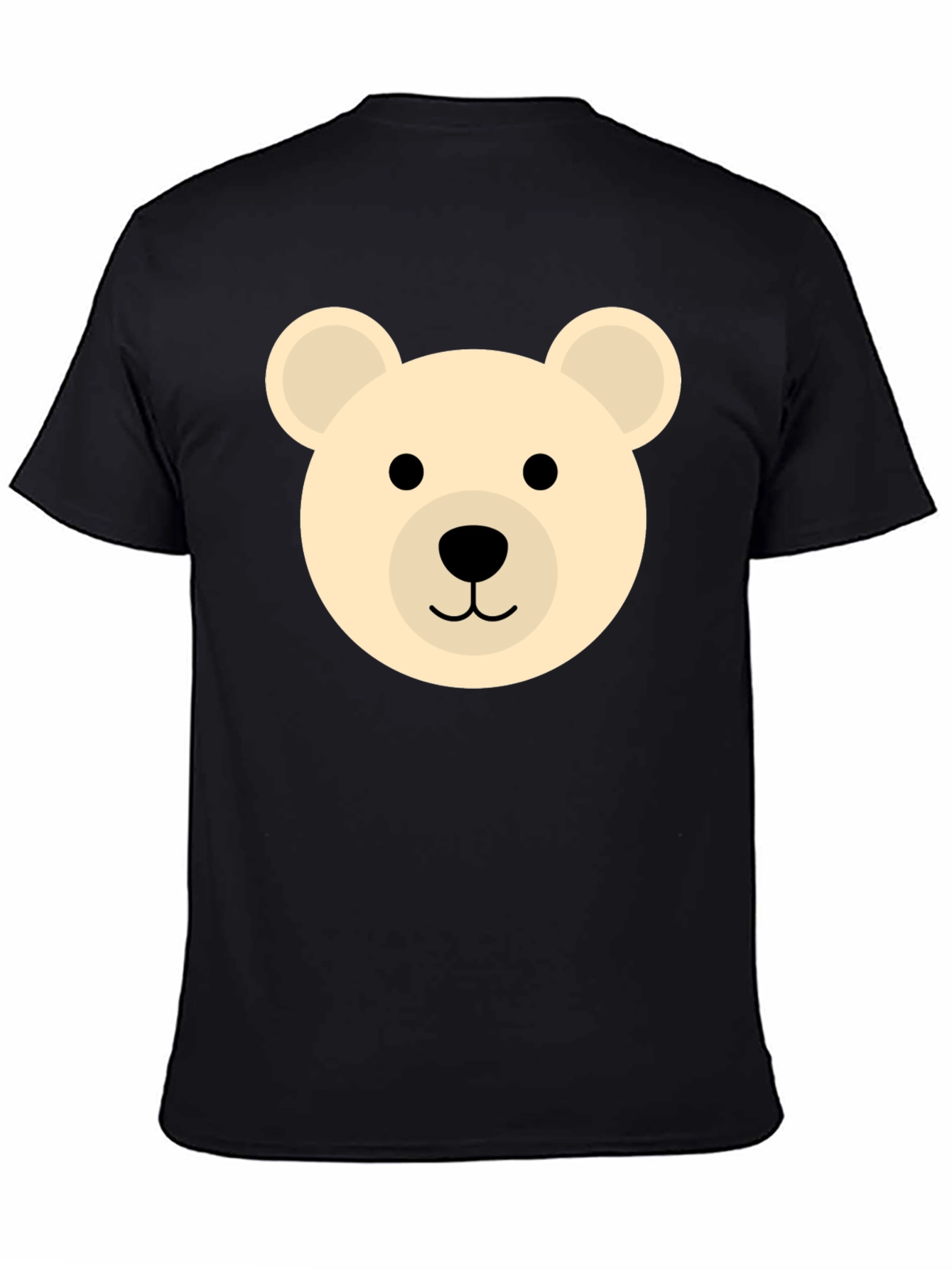 Cute Bear Graphic Black T-Shirt