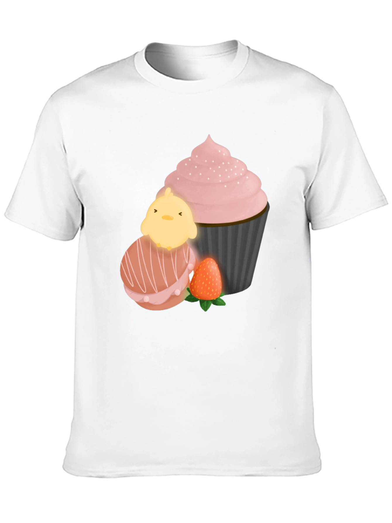 Sweet Treat T-Shirt: Chick Macaron Cupcake Design