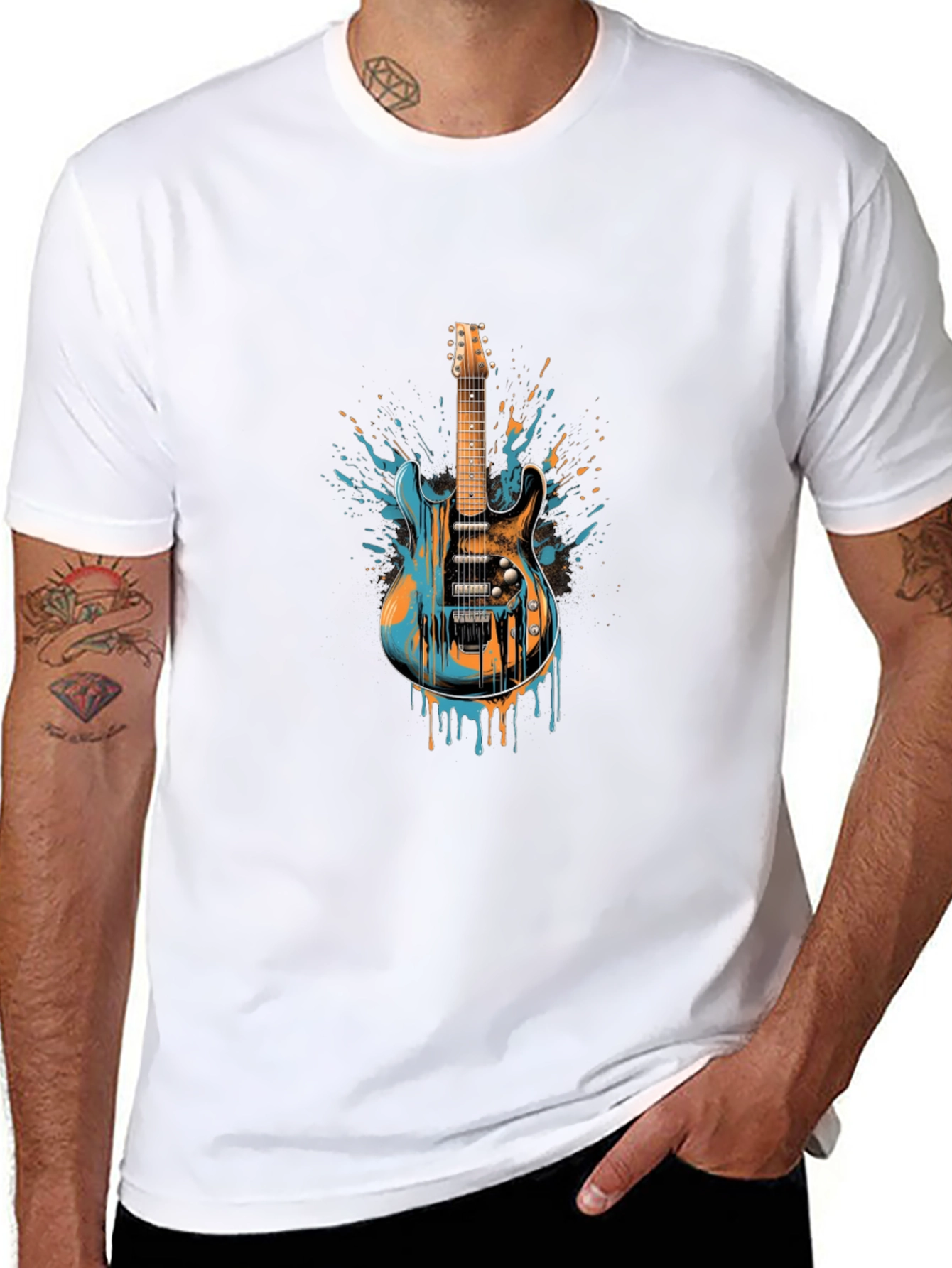 Electric Guitar Graphic Tee - Music Lovers Shirt