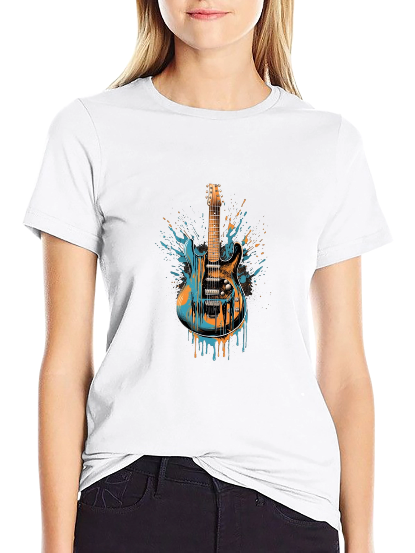 Electric Guitar Graphic Tee - Music Lovers Shirt