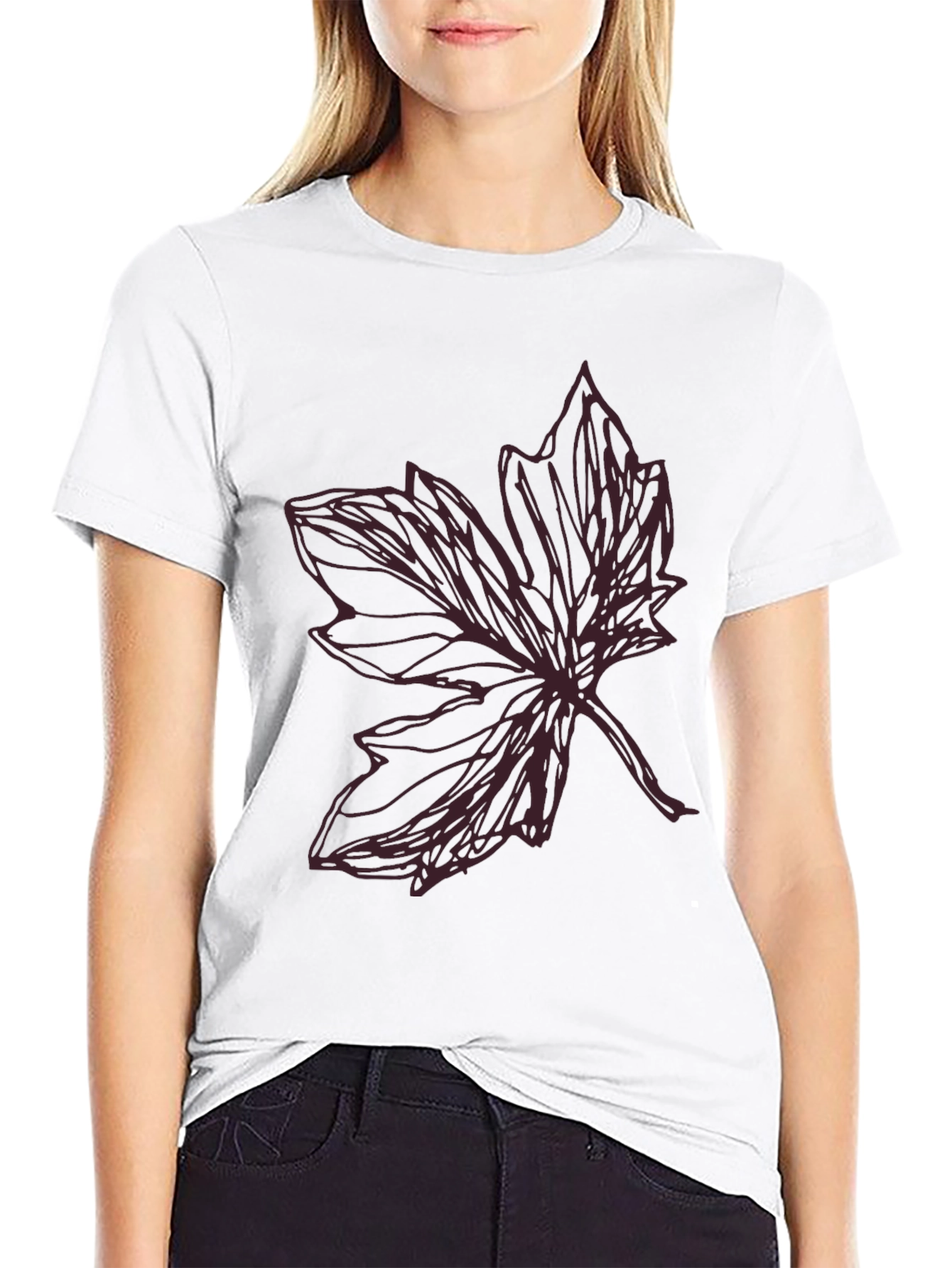 Leaf Graphic Tee - Casual Style