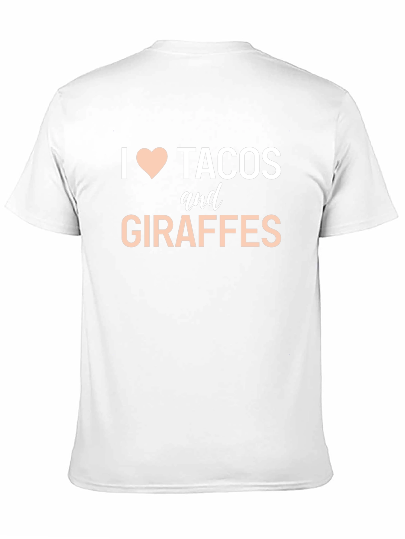 I Love Tacos and Giraffes Funny Graphic T-Shirt