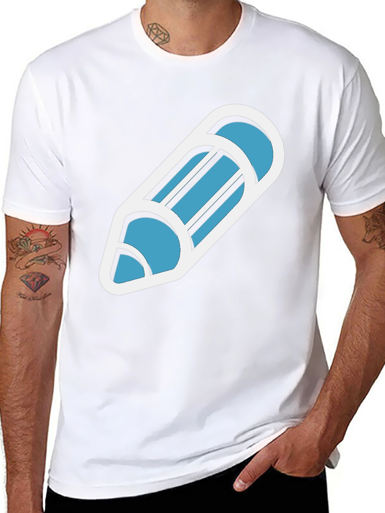 Cool Pencil Graphic Tee - Trendy Casual Top